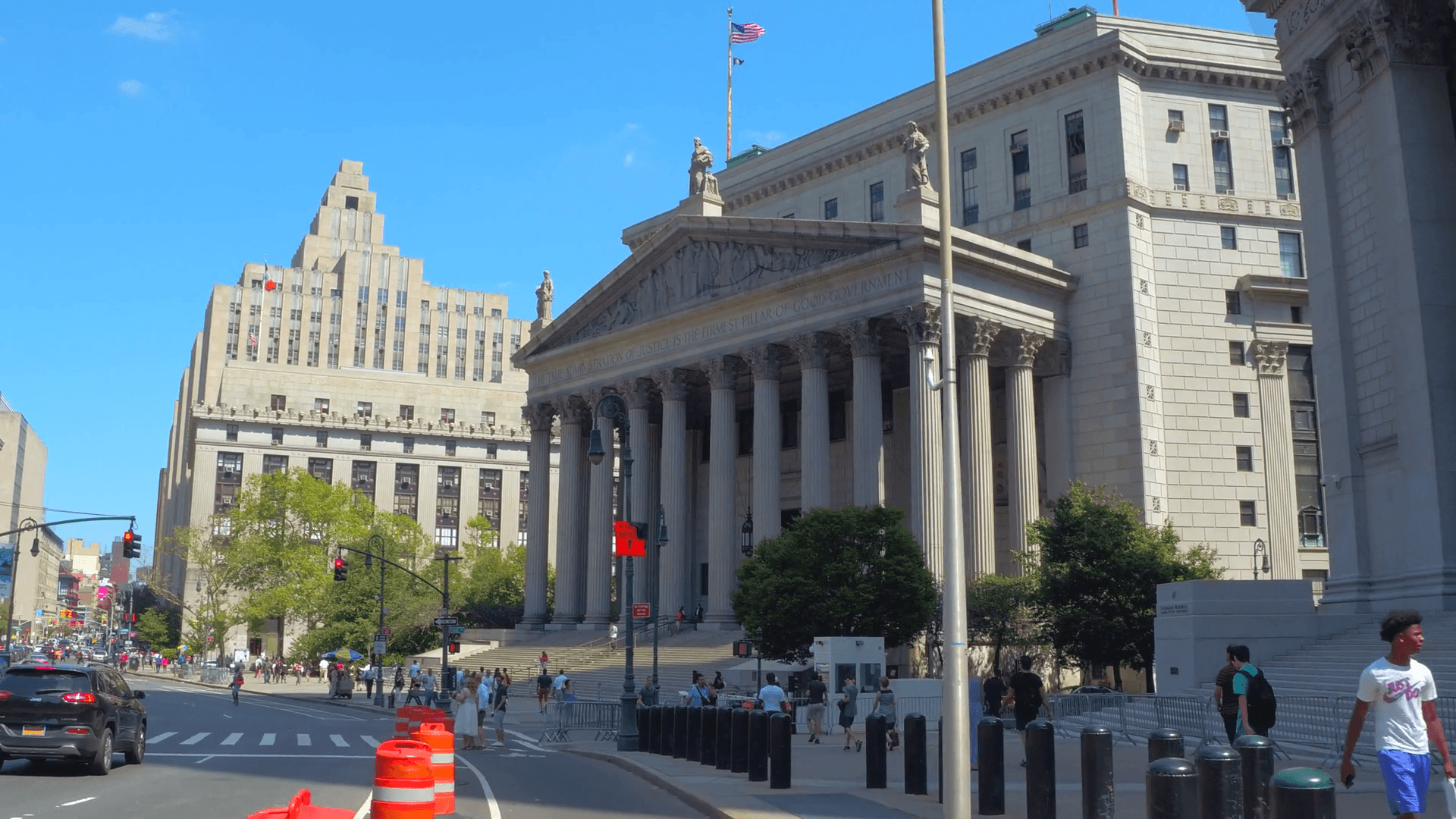 1920x1080 New York City Supreme Court Stock Video Footage