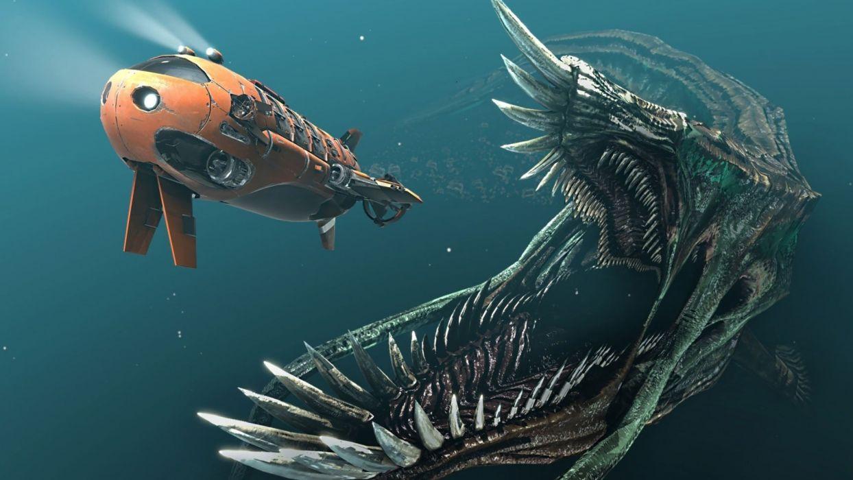 1244x700 Submarine fantasy art artwork chasing sea wallpaperx1080