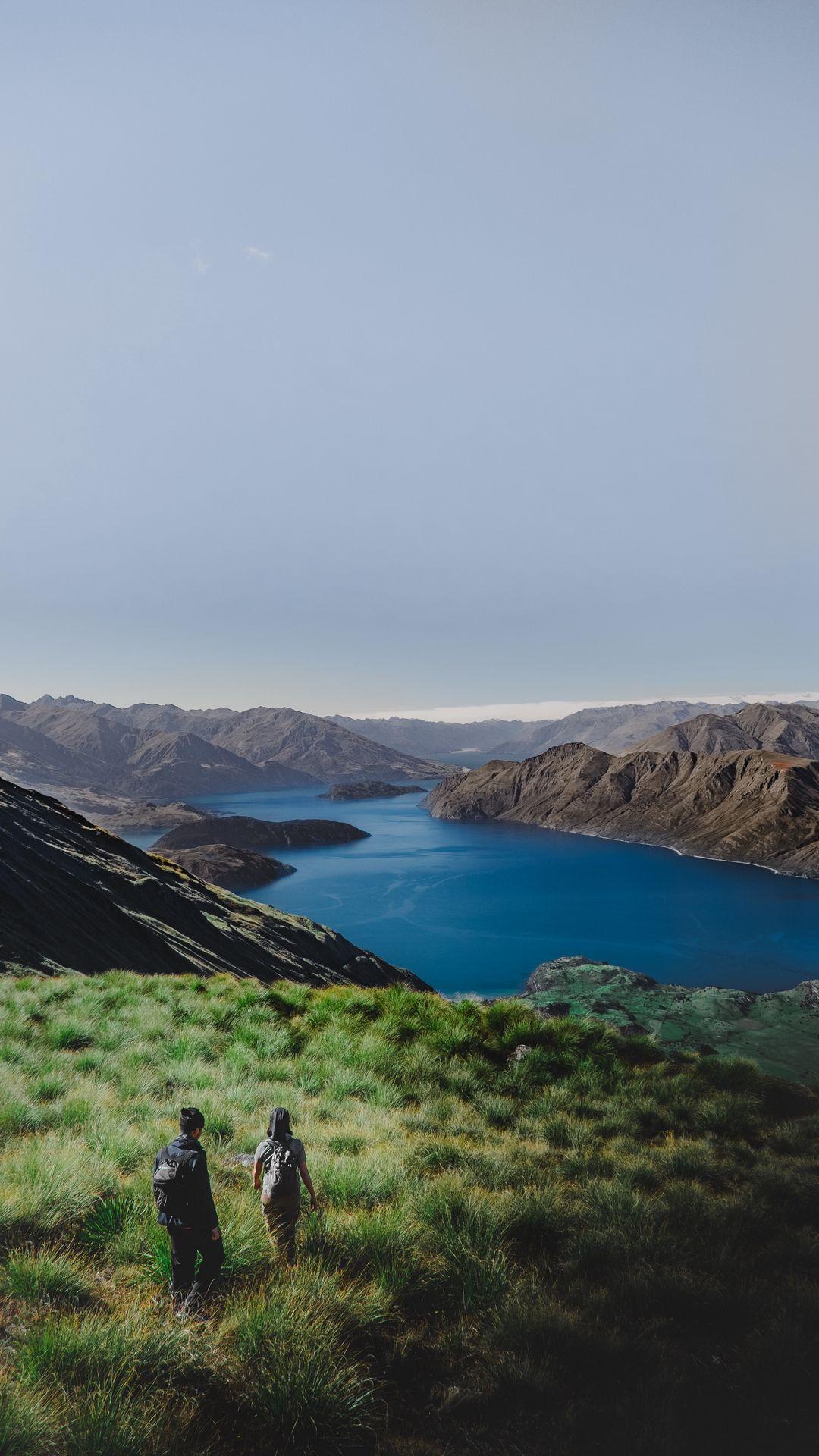 1080x1920 Download wallpaper 1080x1920 mountains, lake, top, hiking samsung galaxy s s note, sony xperia z, z z z htc one, lenovo vibe HD background