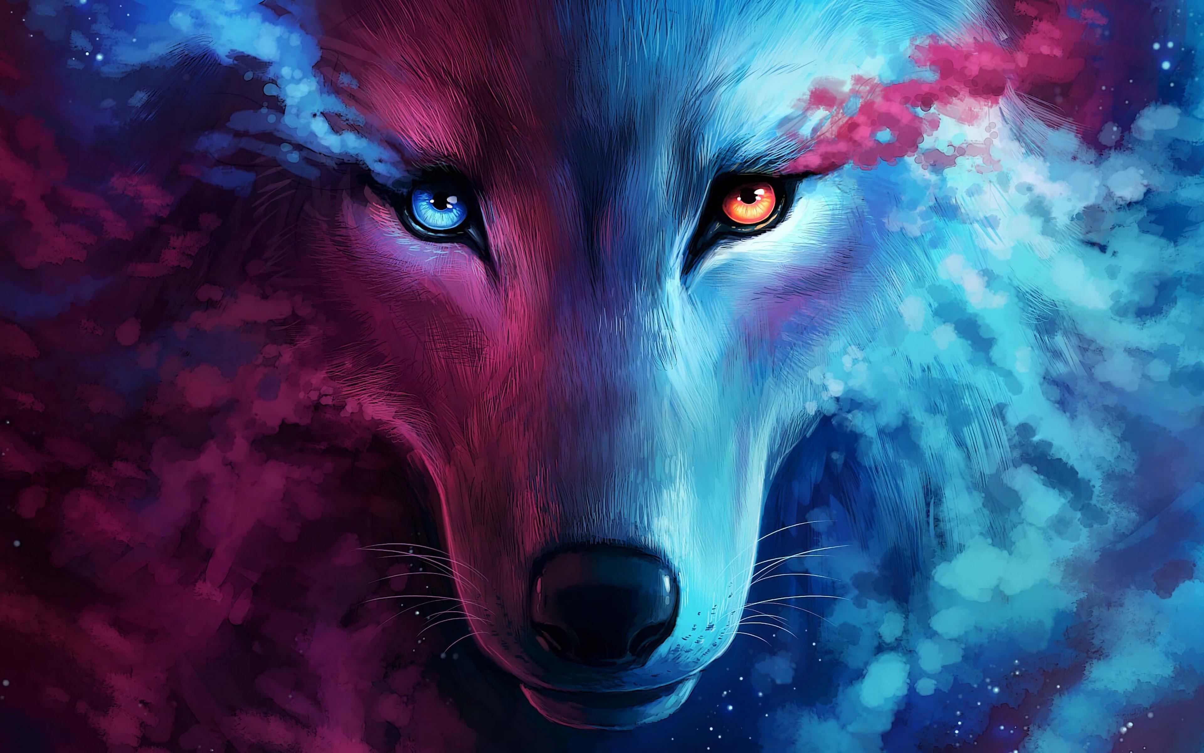 3840x2400 Wolf Fantasy Art 4K Wallpaper