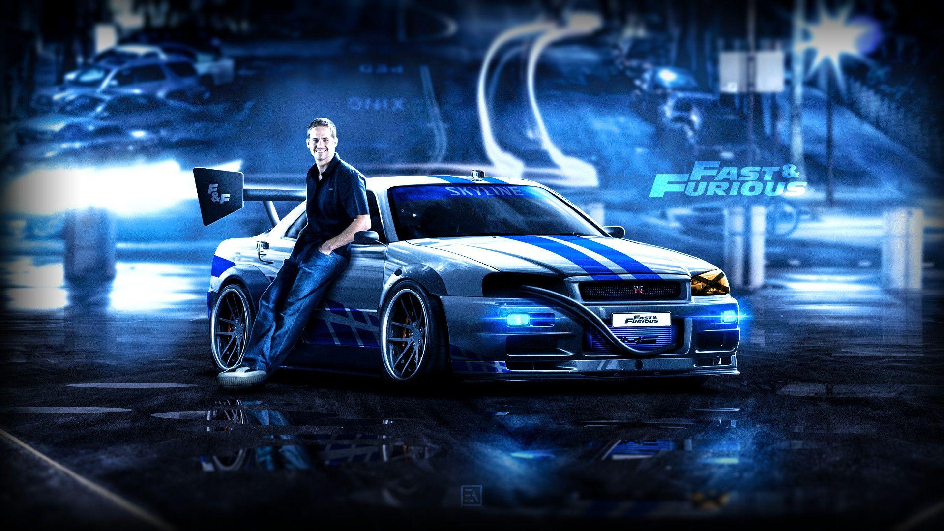1920x1080 Paul Walker Car Wallpaper