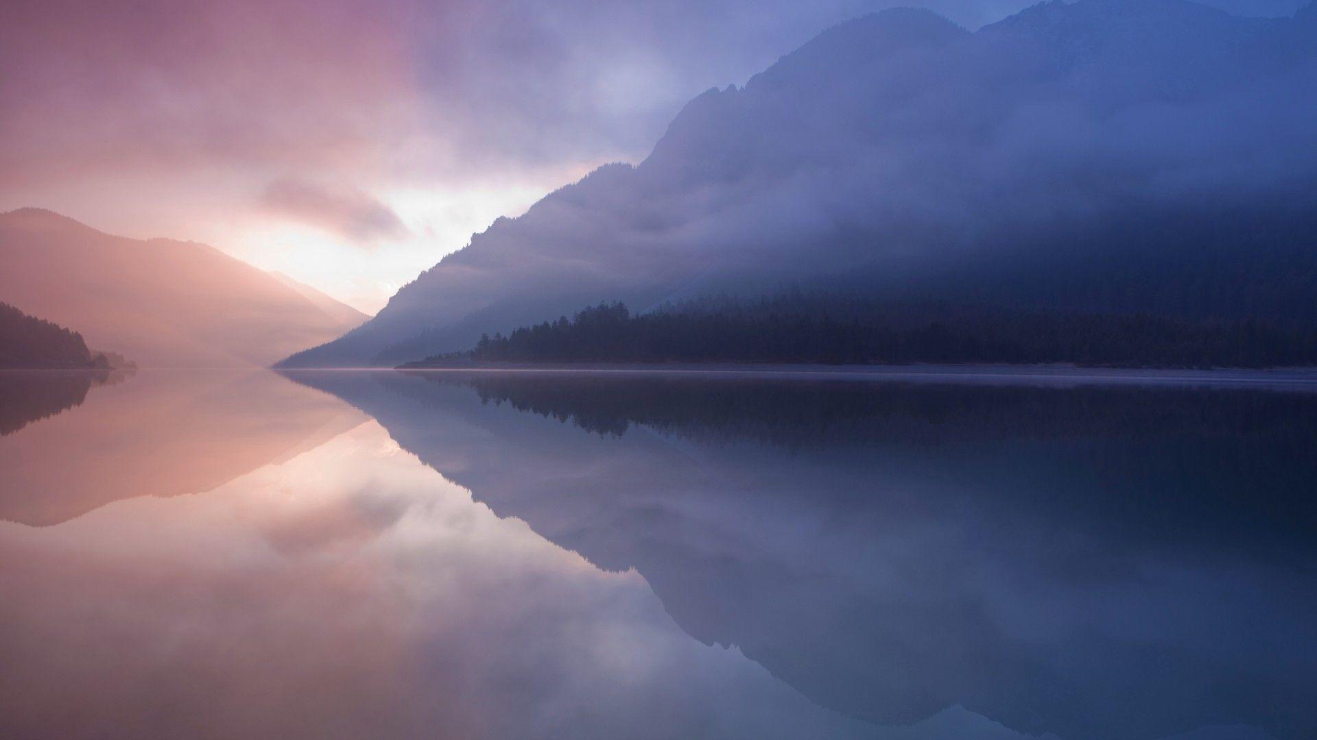 1920x1080 Wallpaper 5k, 4k wallpaper, forest, OSX, apple, lake, water