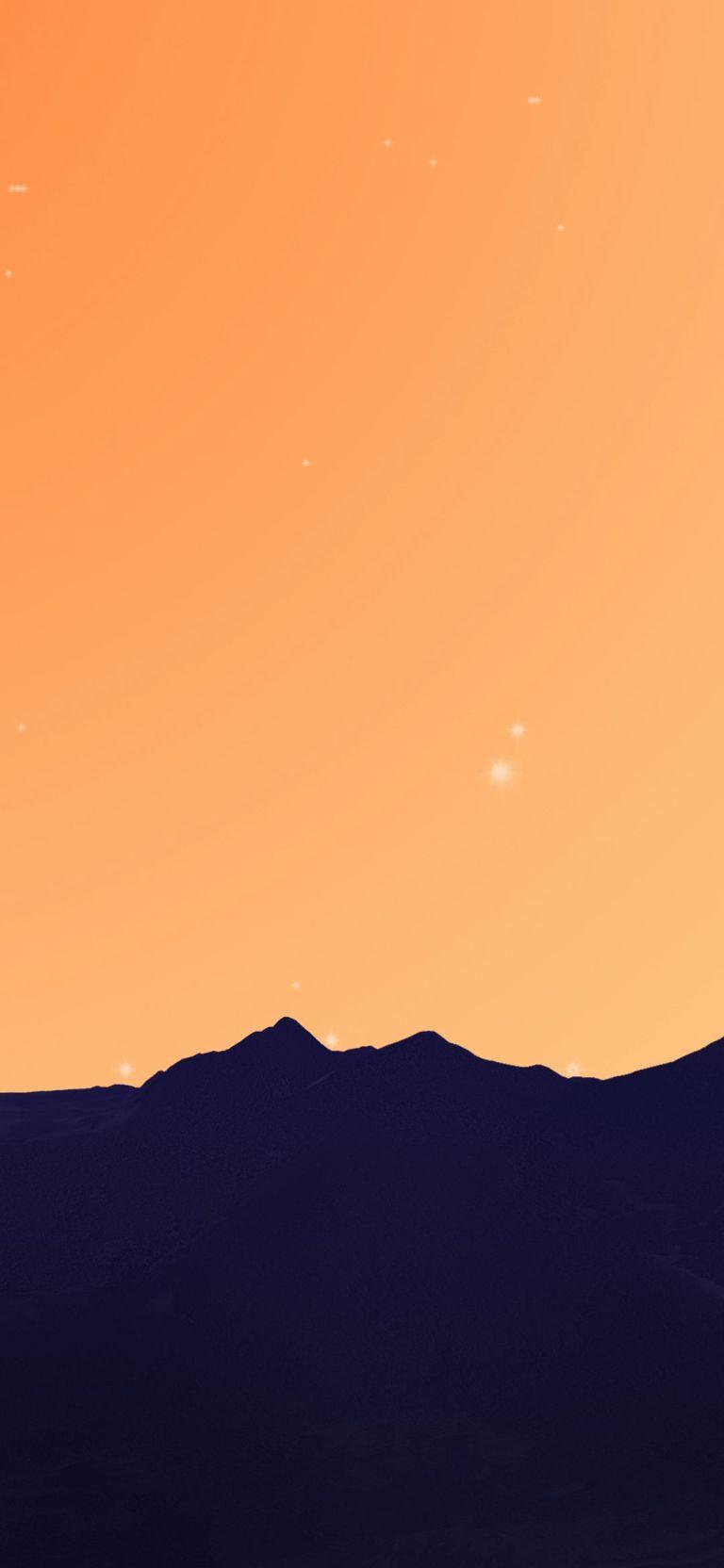 768x1664 Mountain Sunset iPhone Minimal UHD Wallpaper Download