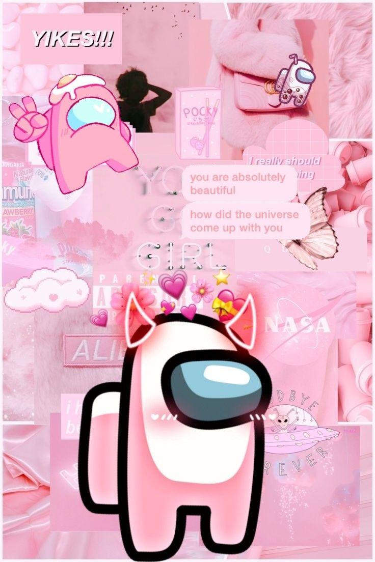 736x1104 Free download Light pink Among Us Aesthetic wallpaper Wallpaper iphone cute [736x1104] for your Desktop, Mobile & Tablet. Explore Cute Among Us Wallpaper. The Wolf Among Us Wallpaper, Injustice