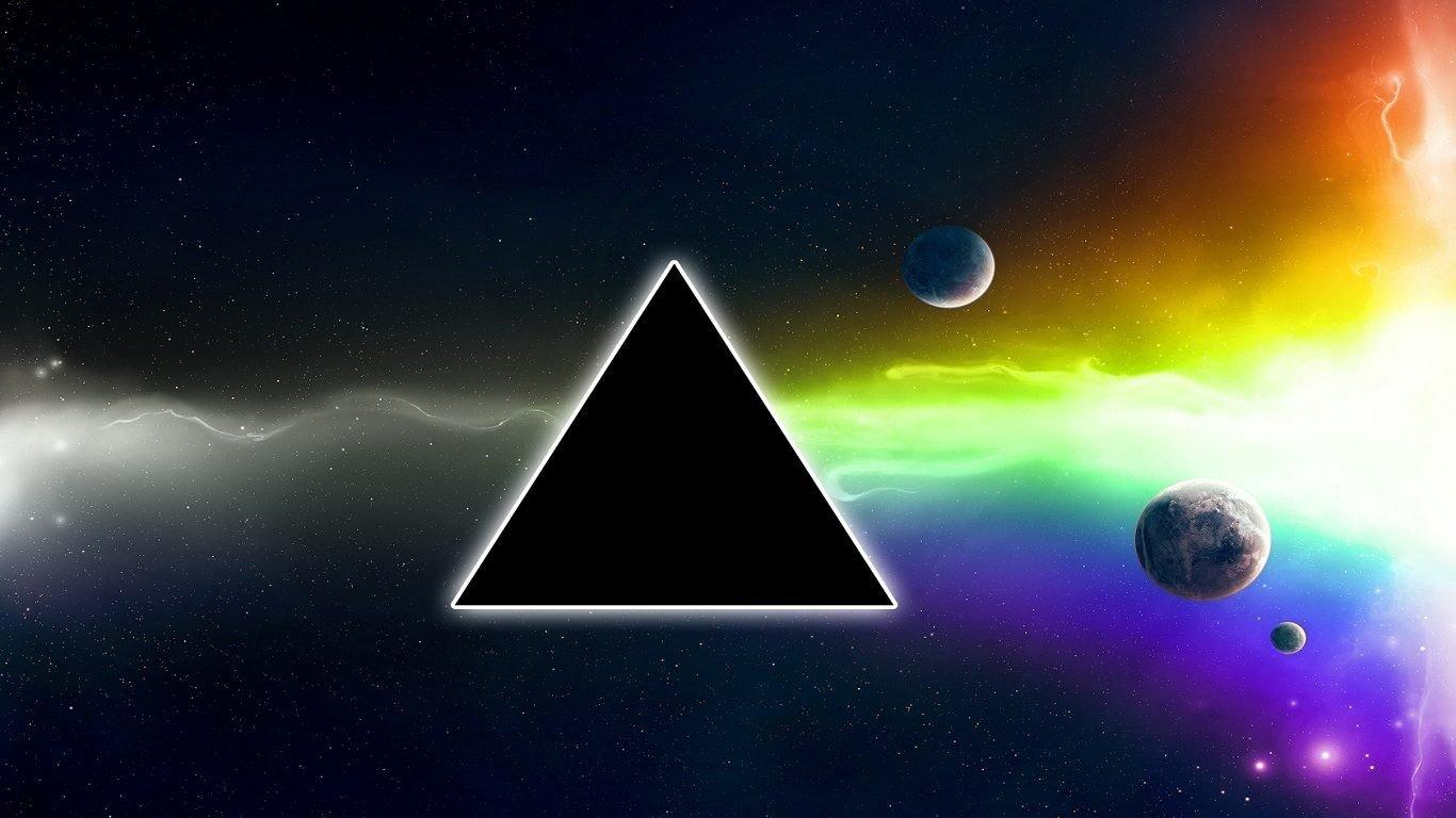 1366x768 Dark Side Of The Moon, Pink Floyd, Triangle, Space HD Wallpaper / Desktop and Mobile Image & Photo