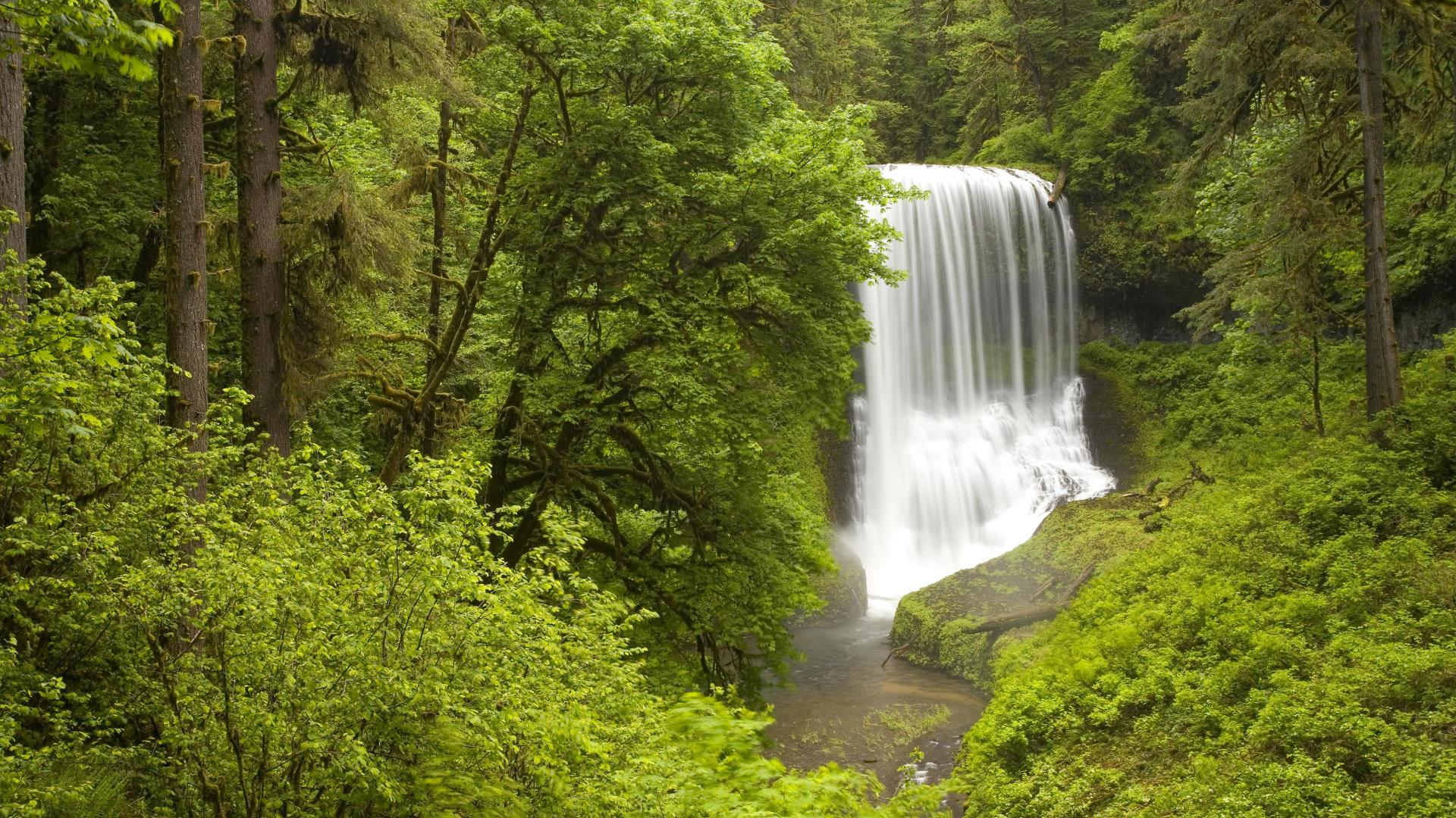 1920x1080 Waterfall Painting HD Wallpaper Nature Wallpaper