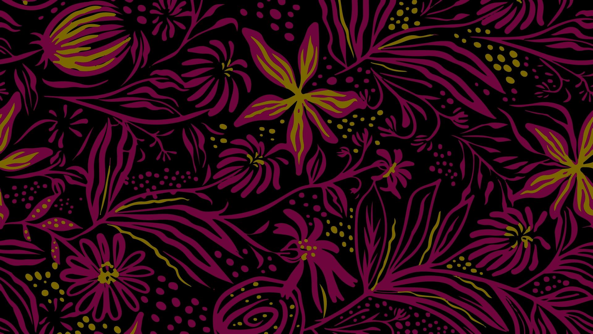 1920x1080 Download wallpaper 1920x1080 pink floral pattern, abstract, full hd, hdtv, fhd, 1080p wallpaper, 1920x1080 HD background, 25480