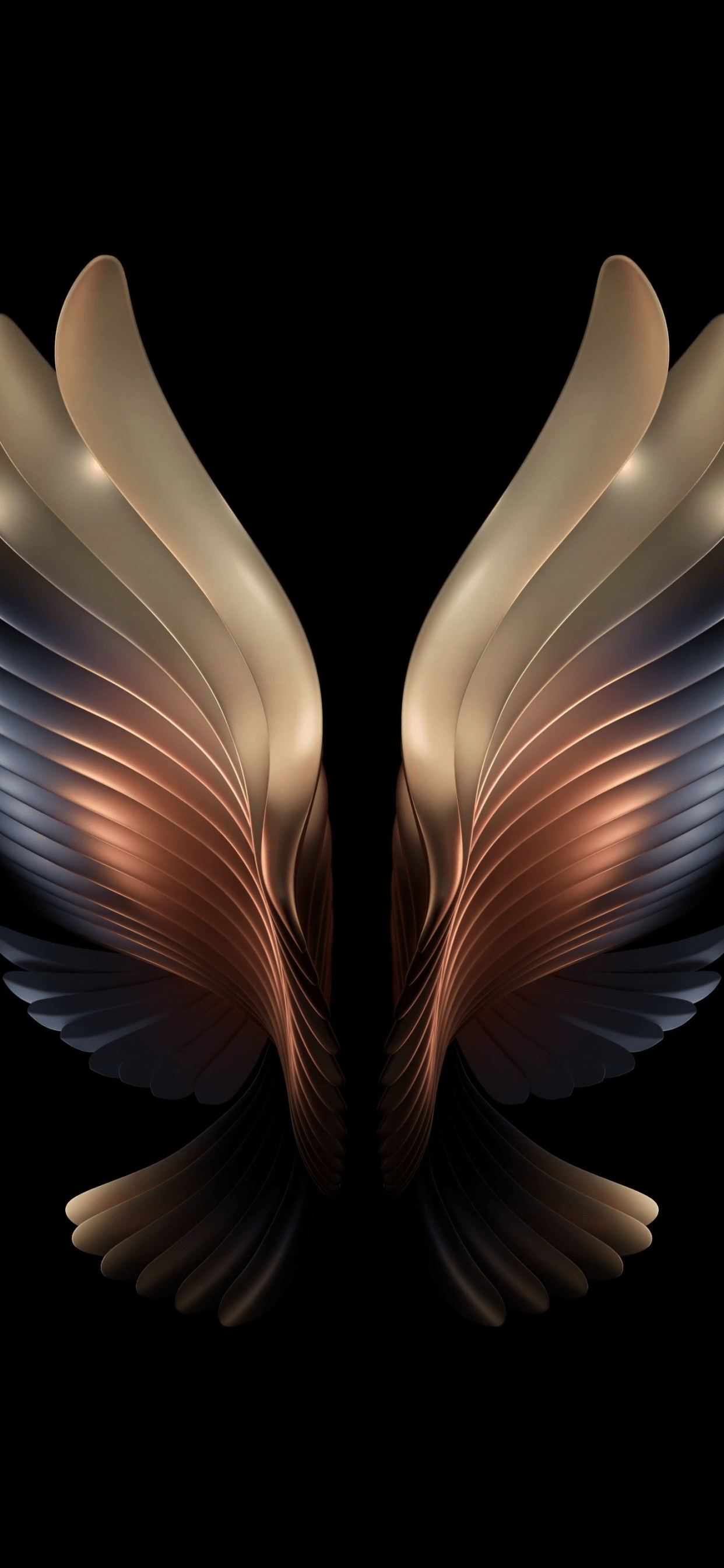 1242x2688 Samsung Galaxy W21 Wallpaper 4K, Samsung Galaxy Fold, AMOLED, Angel wings, Abstract