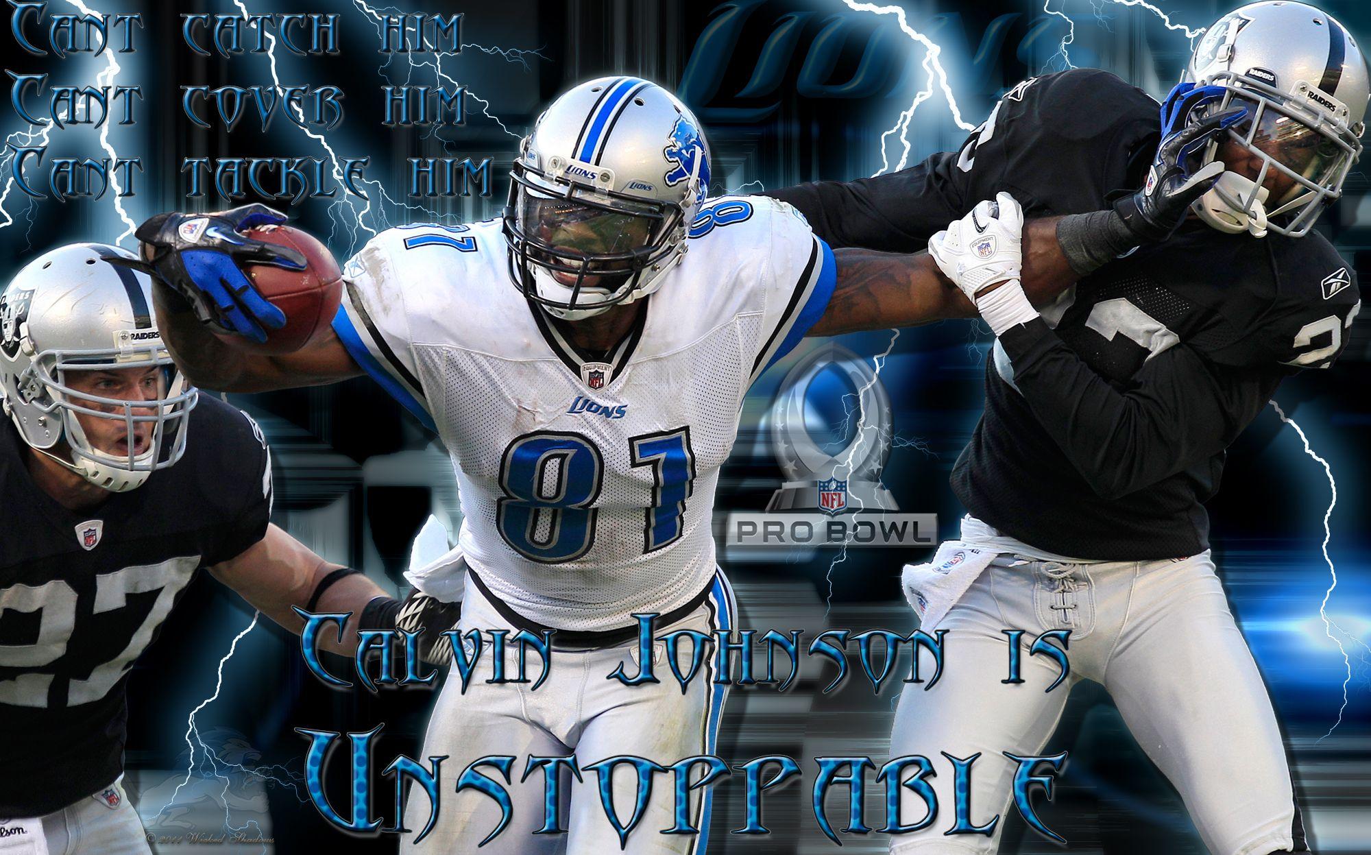 2000x1247 Wallpaper By Wicked Shadows: Detroit Lions Calvin Johnson is