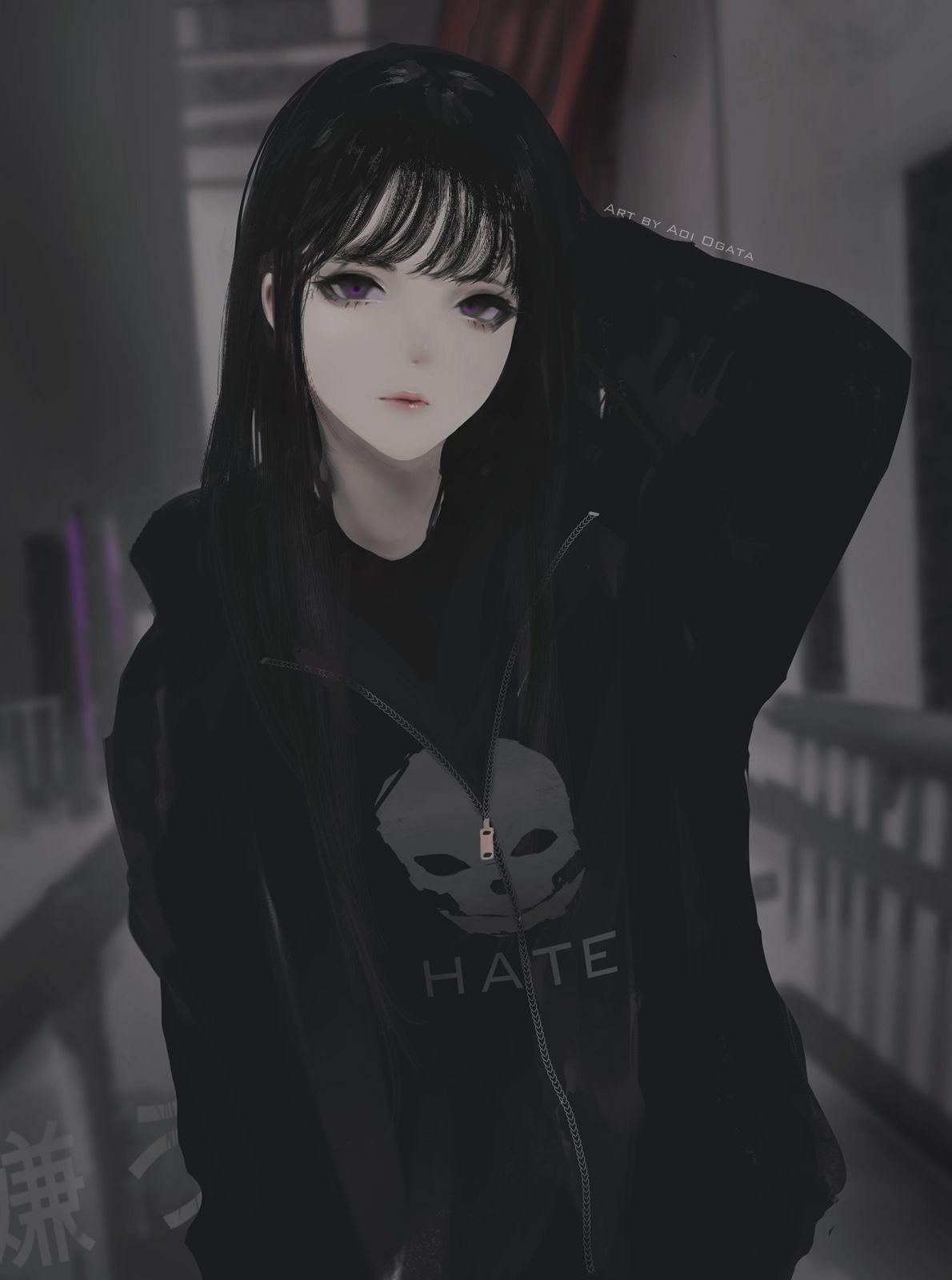 1190x1600 Psychopath Anime Girl Wallpaper