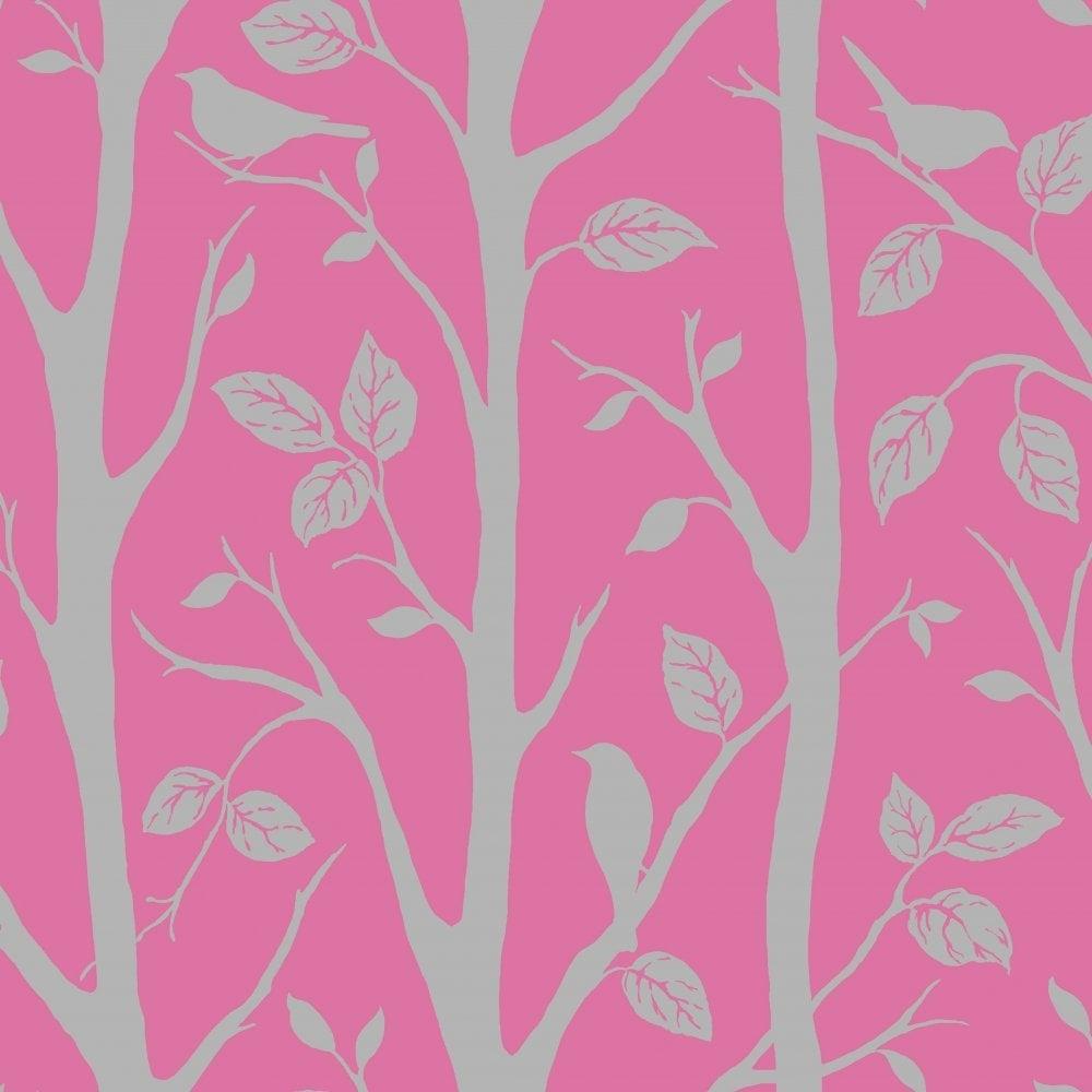 1000x1000 I Love Wallpaper Shimmer Harmony Wallpaper Pink / Silver (ILW980015) from I Love Wallpaper UK