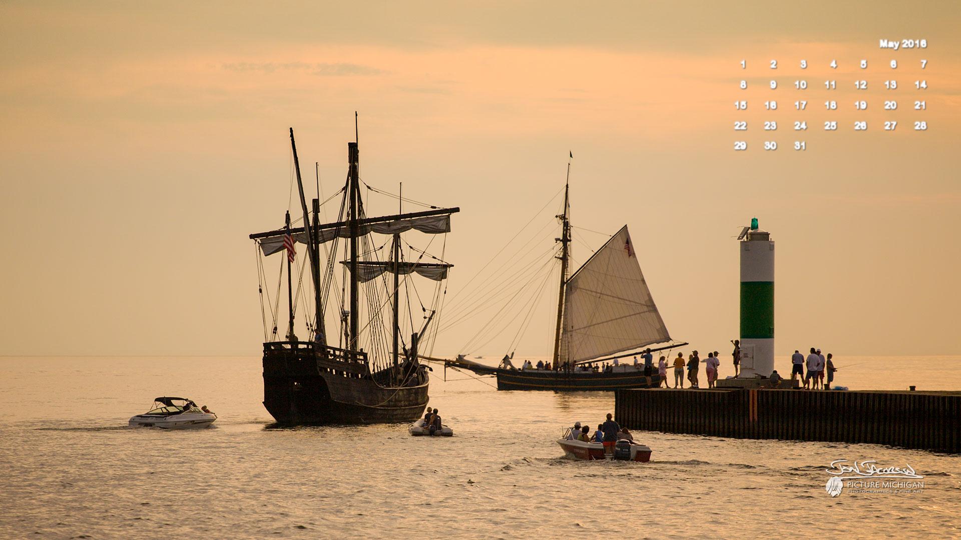 1920x1080 May 2016 Calendar Desktop Wallpaper