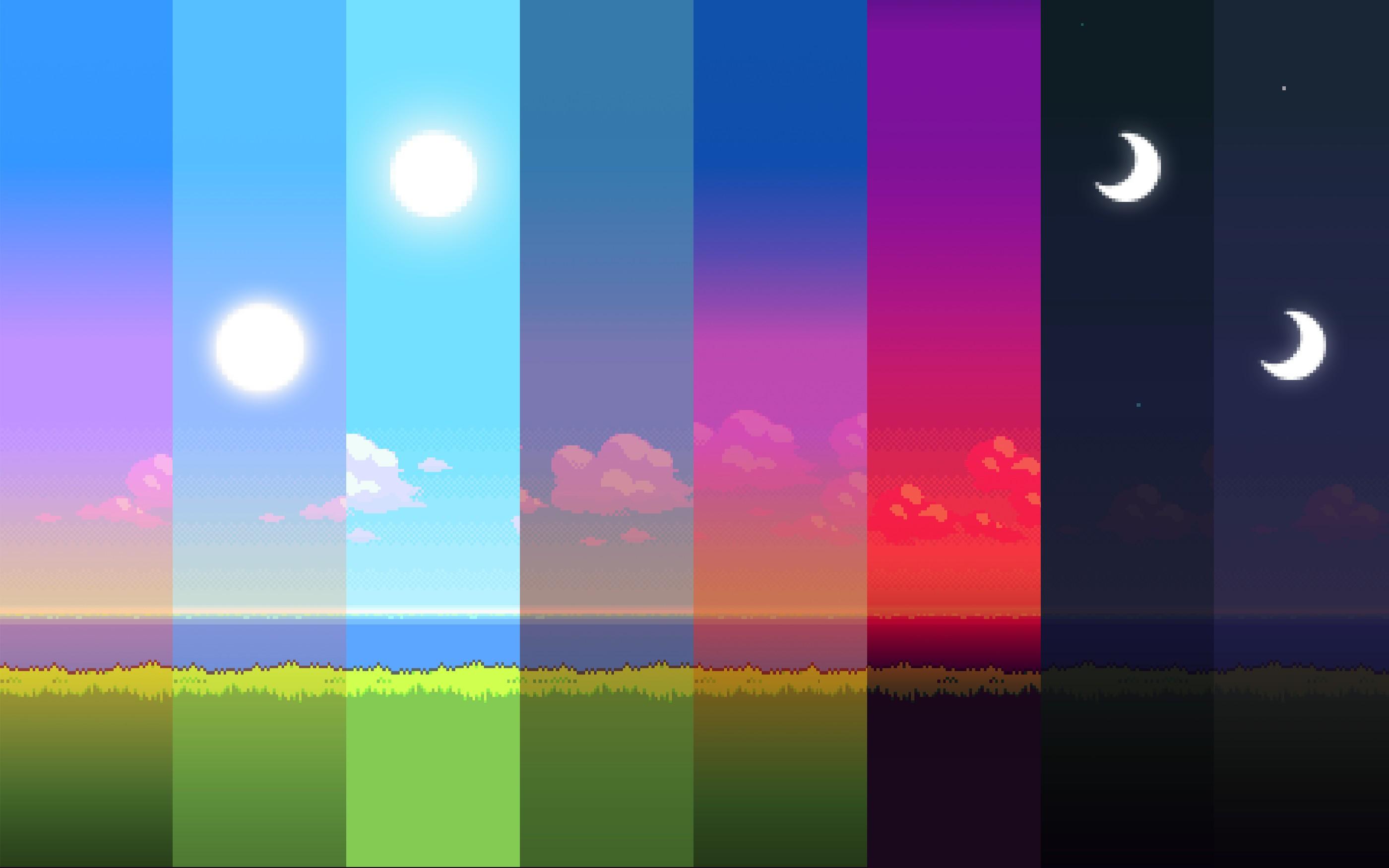 2800x1750 spectrum sun moon wallpaper