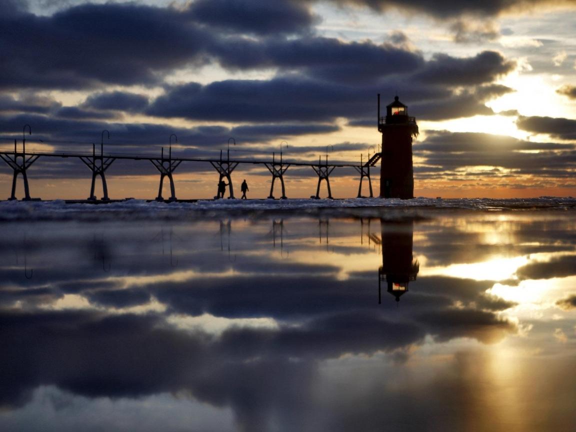 1152x864 Download South Haven Lighthouse wallpaper in Nature wallpaper with 1816 - Magnificent Lighthouse