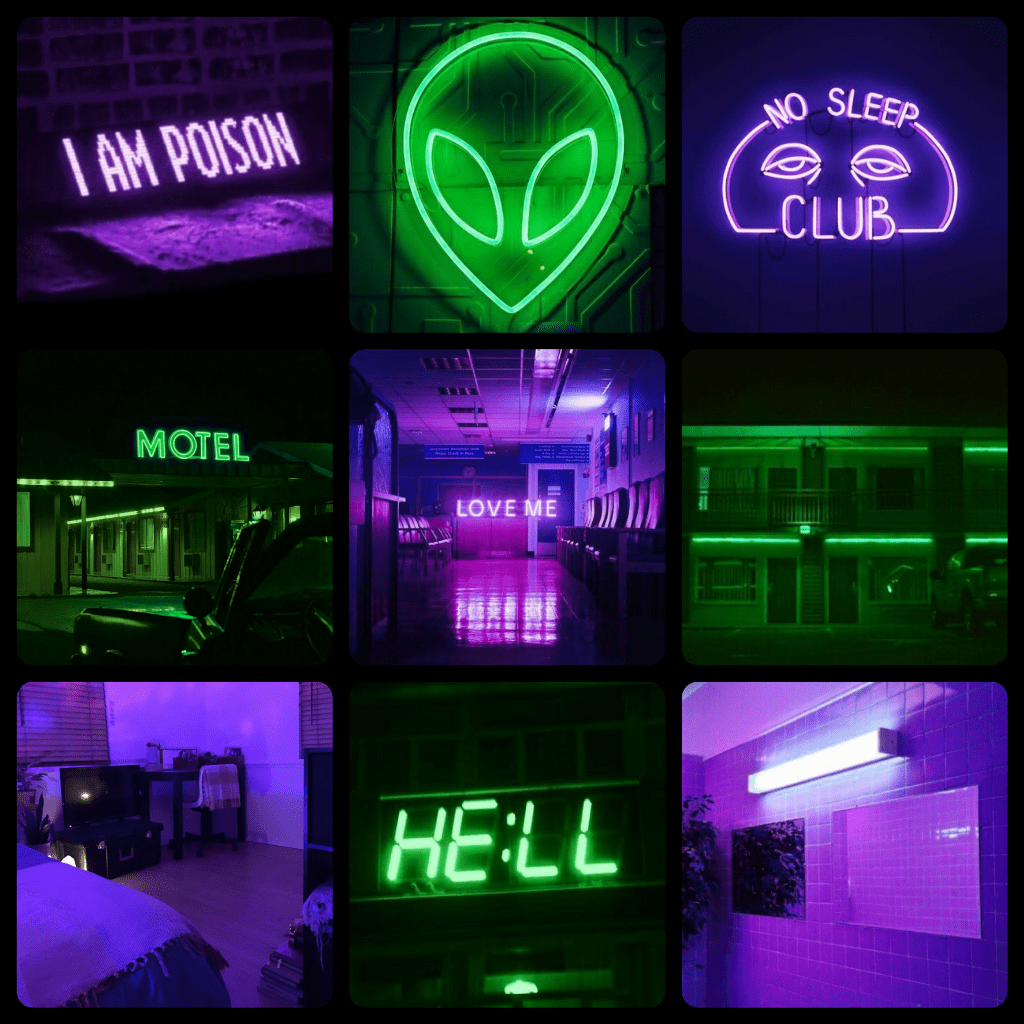 Neon Green And Neon Purple Backgrounds