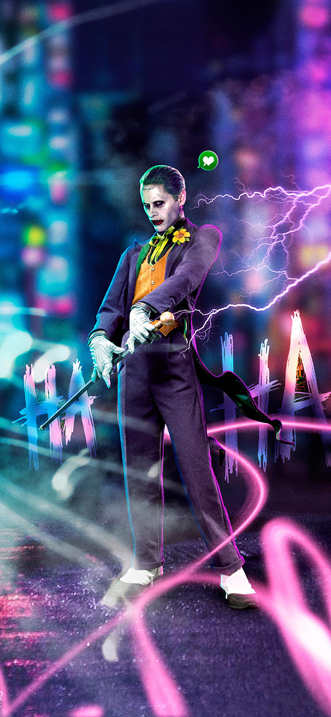 1125x2436 Jared Leto Joker Cyberpunk Art 4k iPhone XS, iPhone iPhone X HD 4k Wallpaper, Image, Background, Photo and Picture