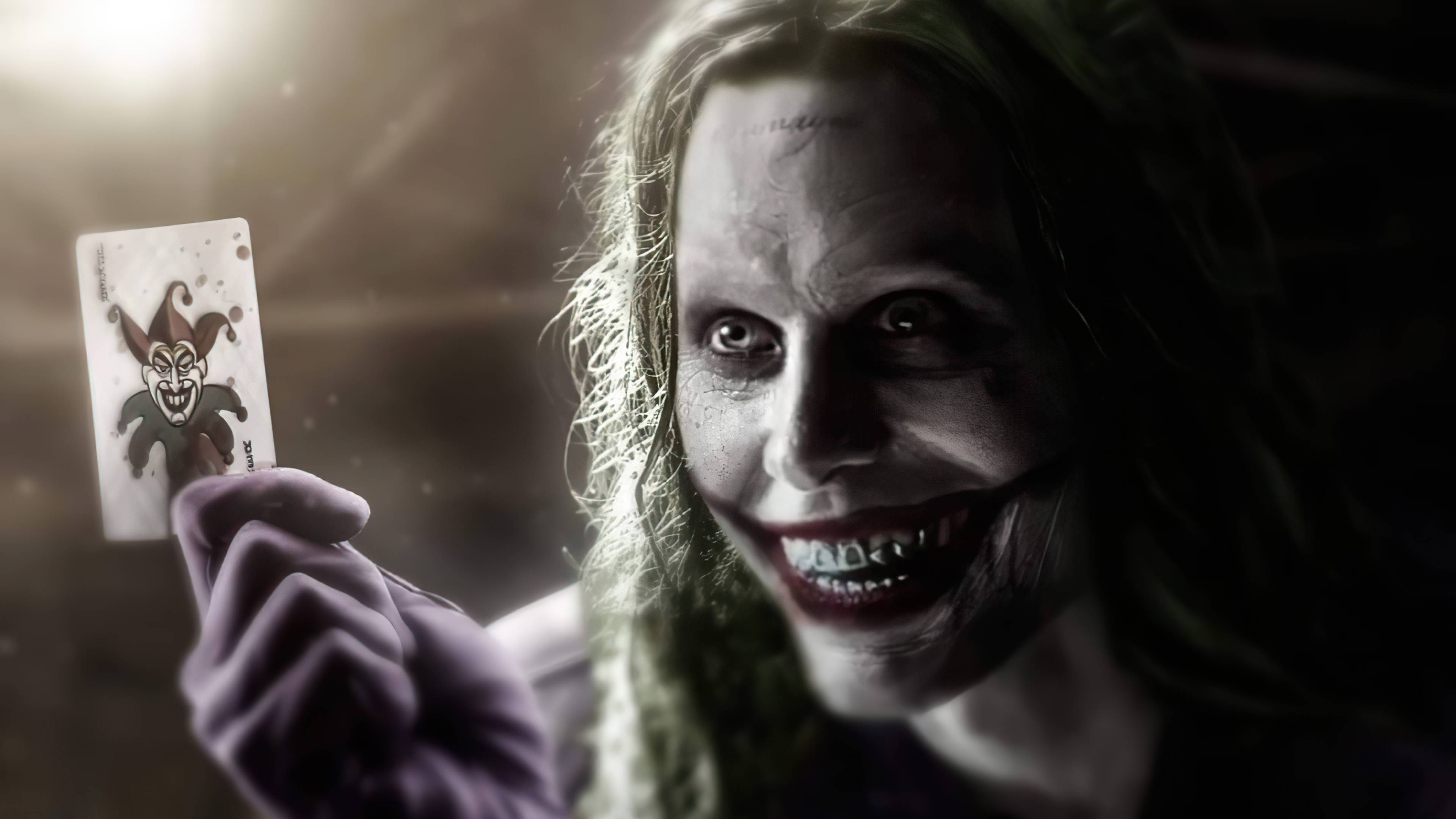 3840x2160 Jared Leto Joker Justice League Crazy Art Wallpaper, HD Movies 4K Wallpaper, Image, Photo and Background