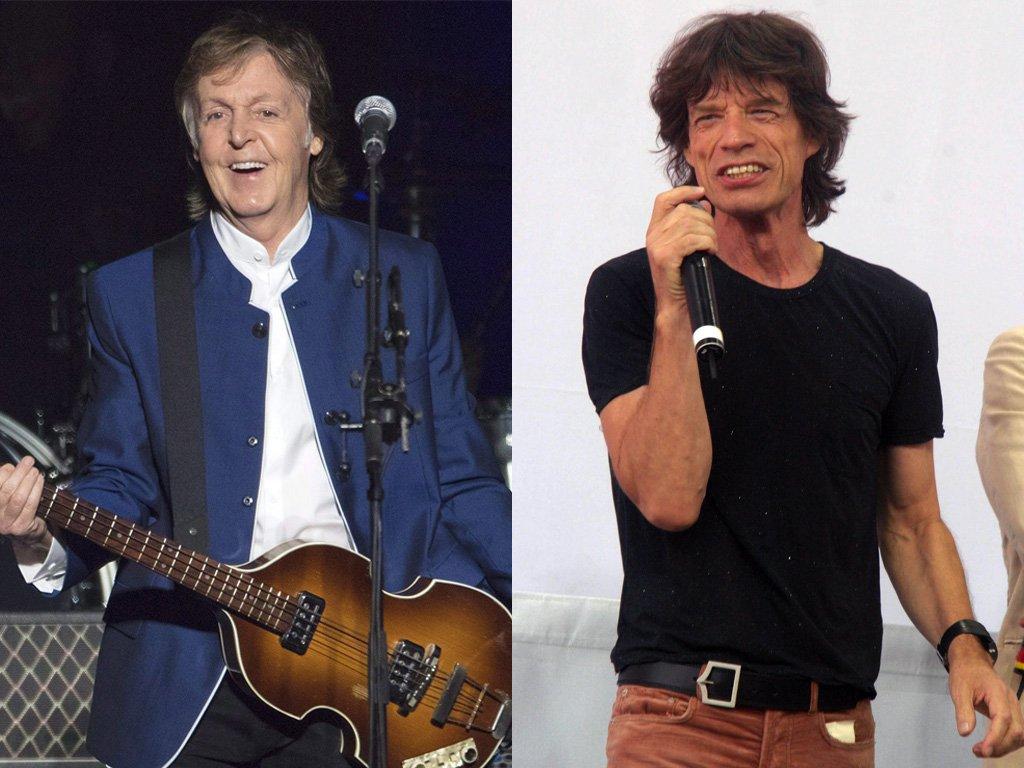1024x768 Mick Jagger, Paul McCartney exchange words on who's the 'better' band