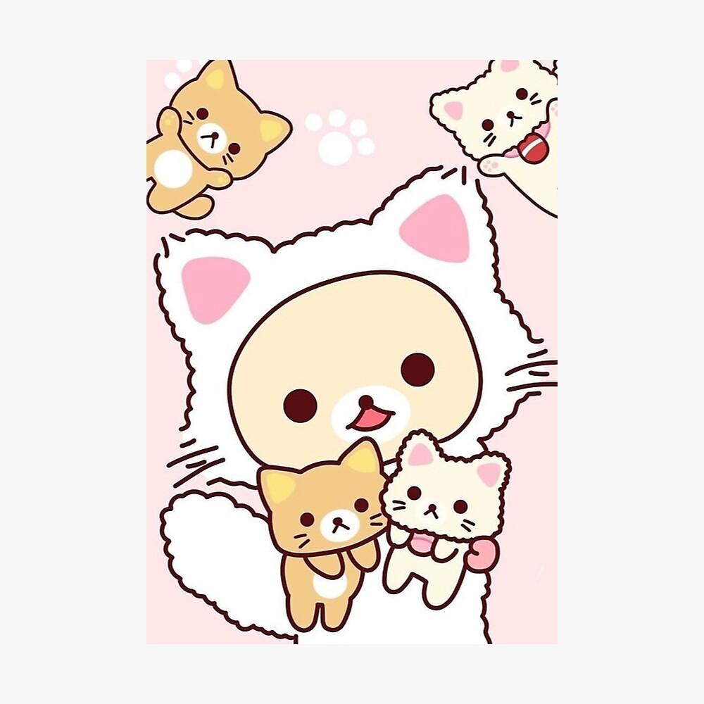 1000x1000 Cute rilakkuma cat Poster