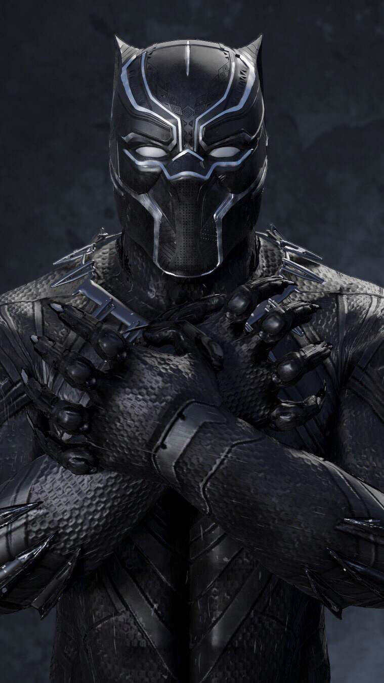 759x1350 Black Panther Classic Black Suit IPhone Wallpaper Wallpaper : iPhone Wallpaper