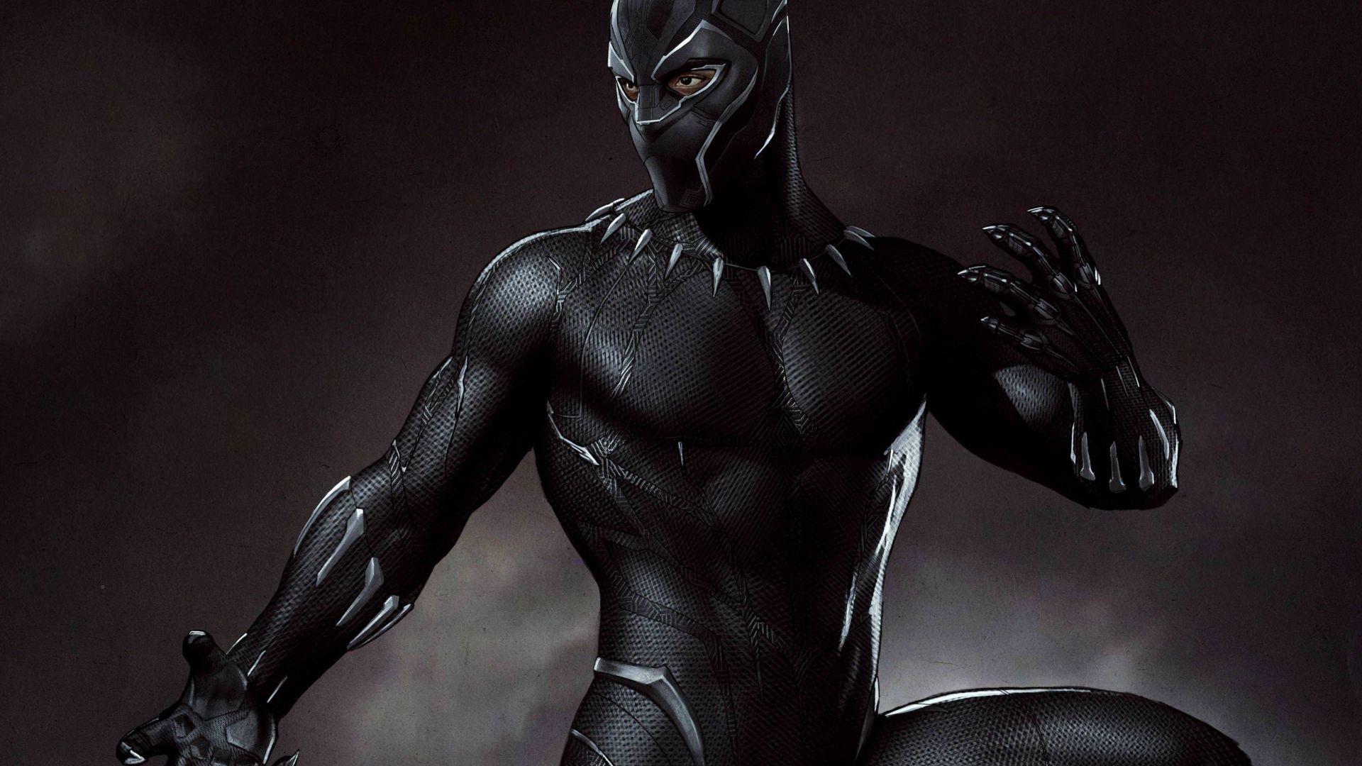 1920x1080 Desktop wallpaper art, black suit, black panther, superhero, HD image, picture, background, c79d24