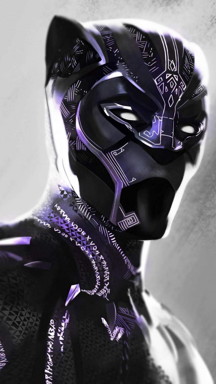 700x1244 Black Panther Vibranium Suit IPhone Wallpaper