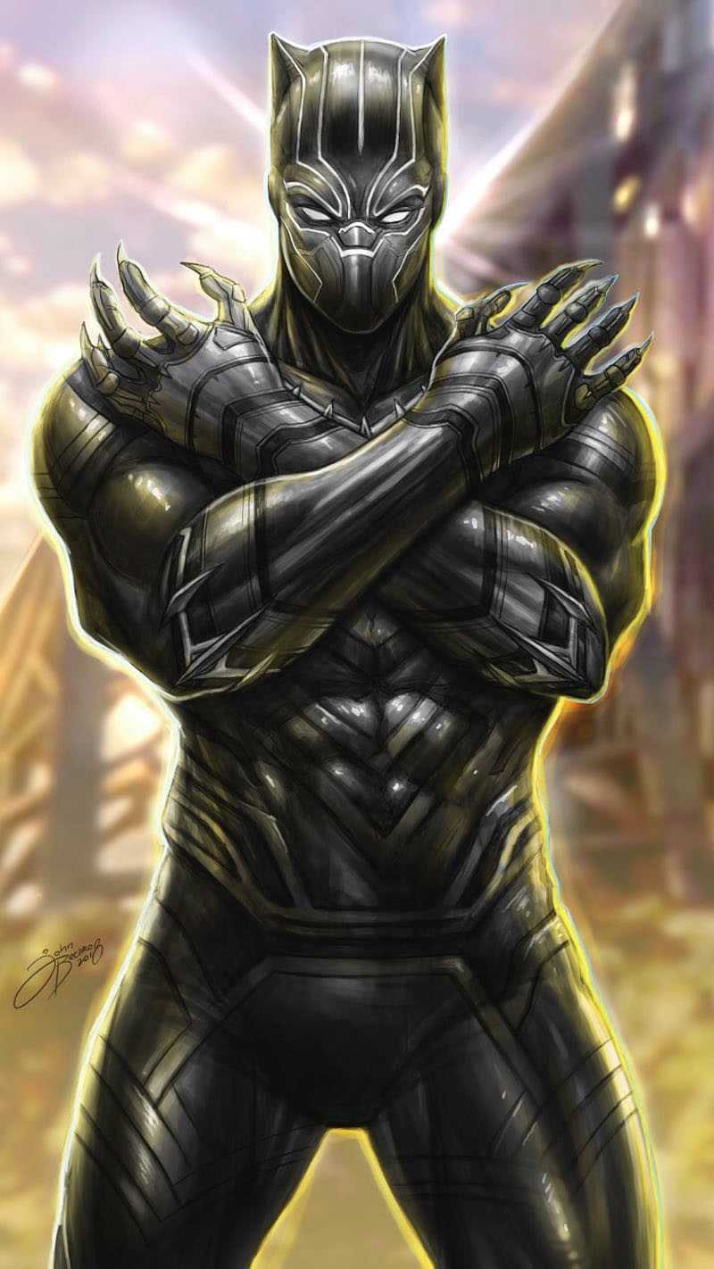 800x1422 4K Black Panther Wallpaper