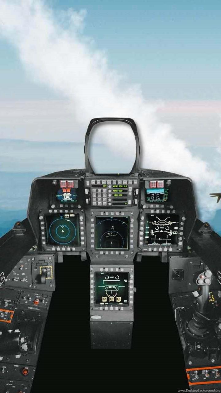 720x1280 Cool Wallpaper: Fighter Jet Cockpit Desktop Background