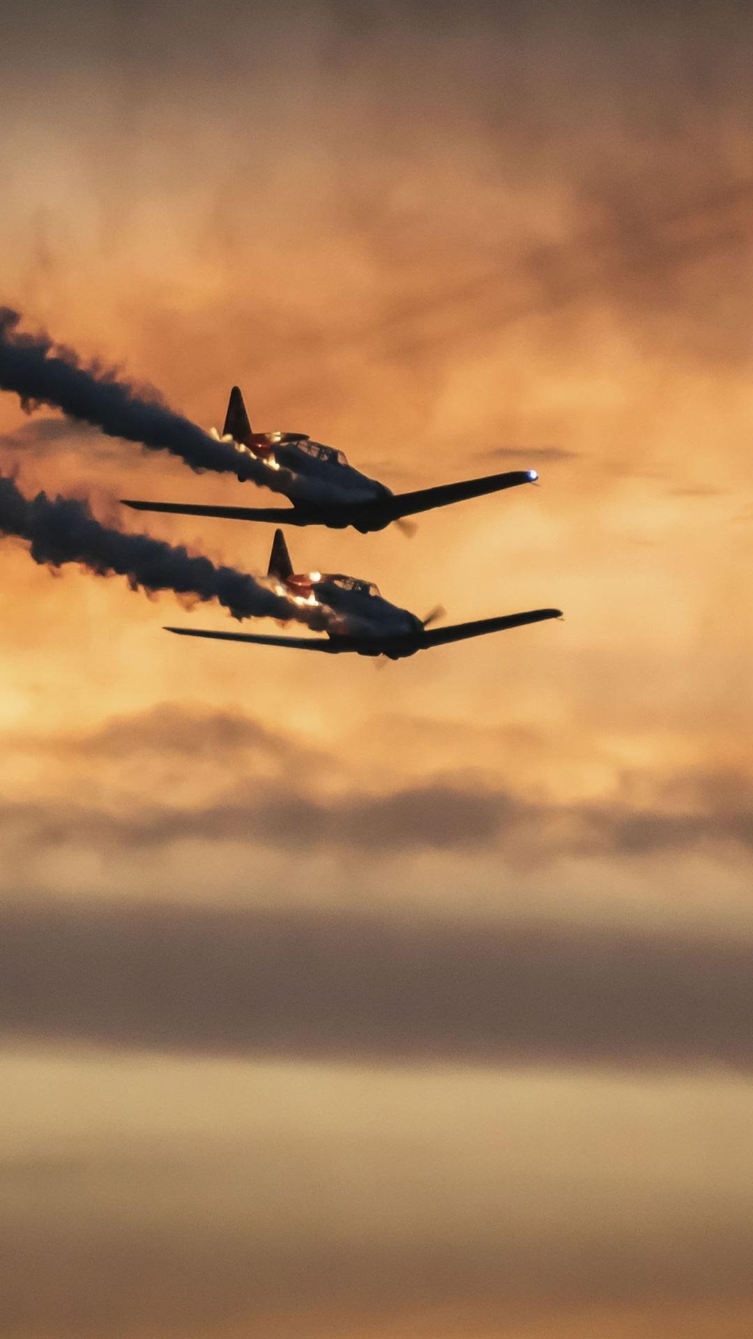 1080x1920 iPhone Wallpaper Military Aircraft, Flight, Smoke, Airplane iPad Wallpaper HD