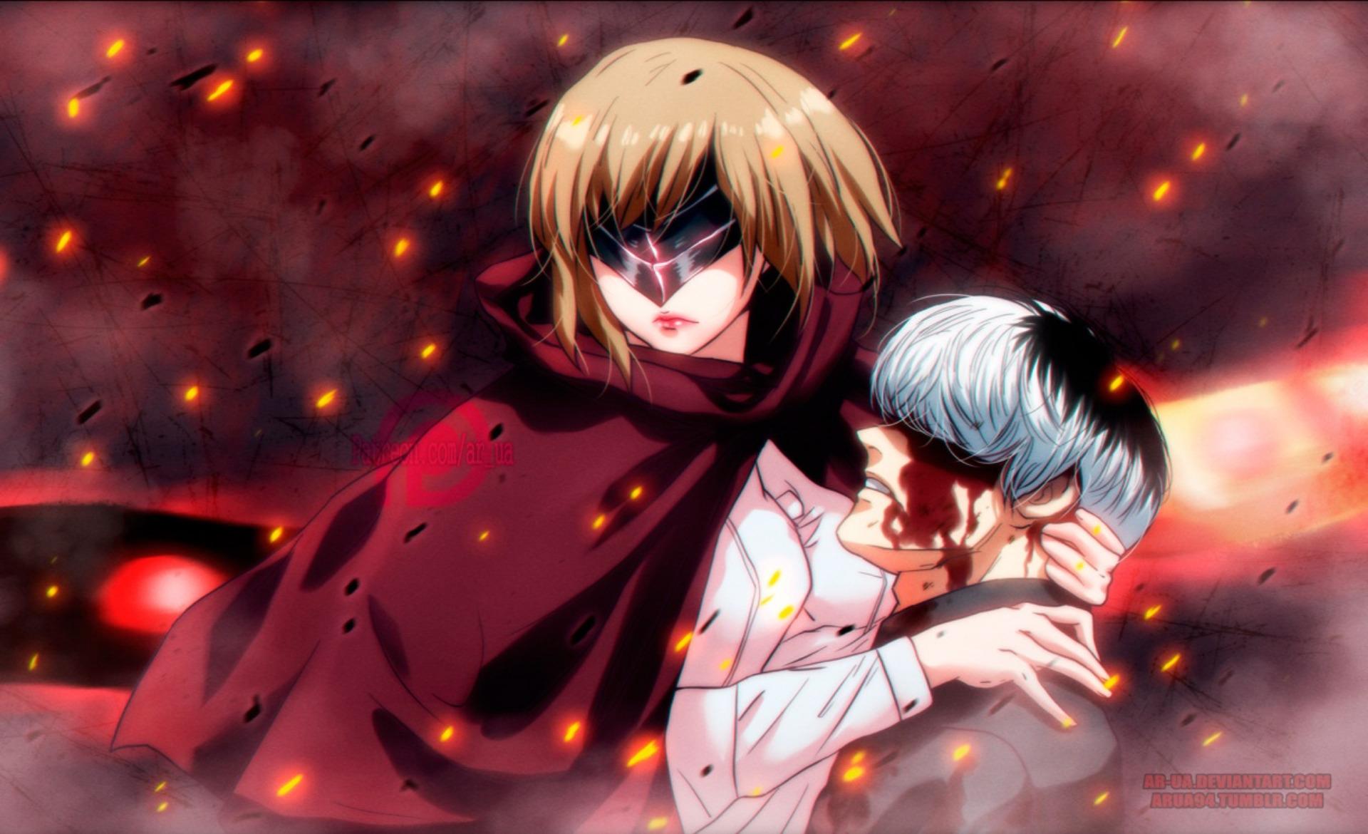 1920x1170 Black Hair, Hinami Fueguchi, Haise Sasaki, Blood, Anime, Girl, Ken Kaneki, Mask, Hug, Brown Hair, Boy, White Hair, Two Toned Hair, Tokyo Ghoul:re, Tokyo Ghoul Wallpaper. Mocah HD Wallpaper