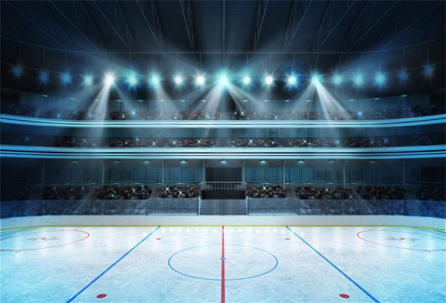 1468x1000 Amazon.com : Laeacco 7x5ft Hockey Stadium Backdrop Vinyl Photography Background Ice Rink Stage Lights Shiny Haloes Stadium Spotlight School Sports Meeting Event Activity Children Adult Portrait Shoot Studio