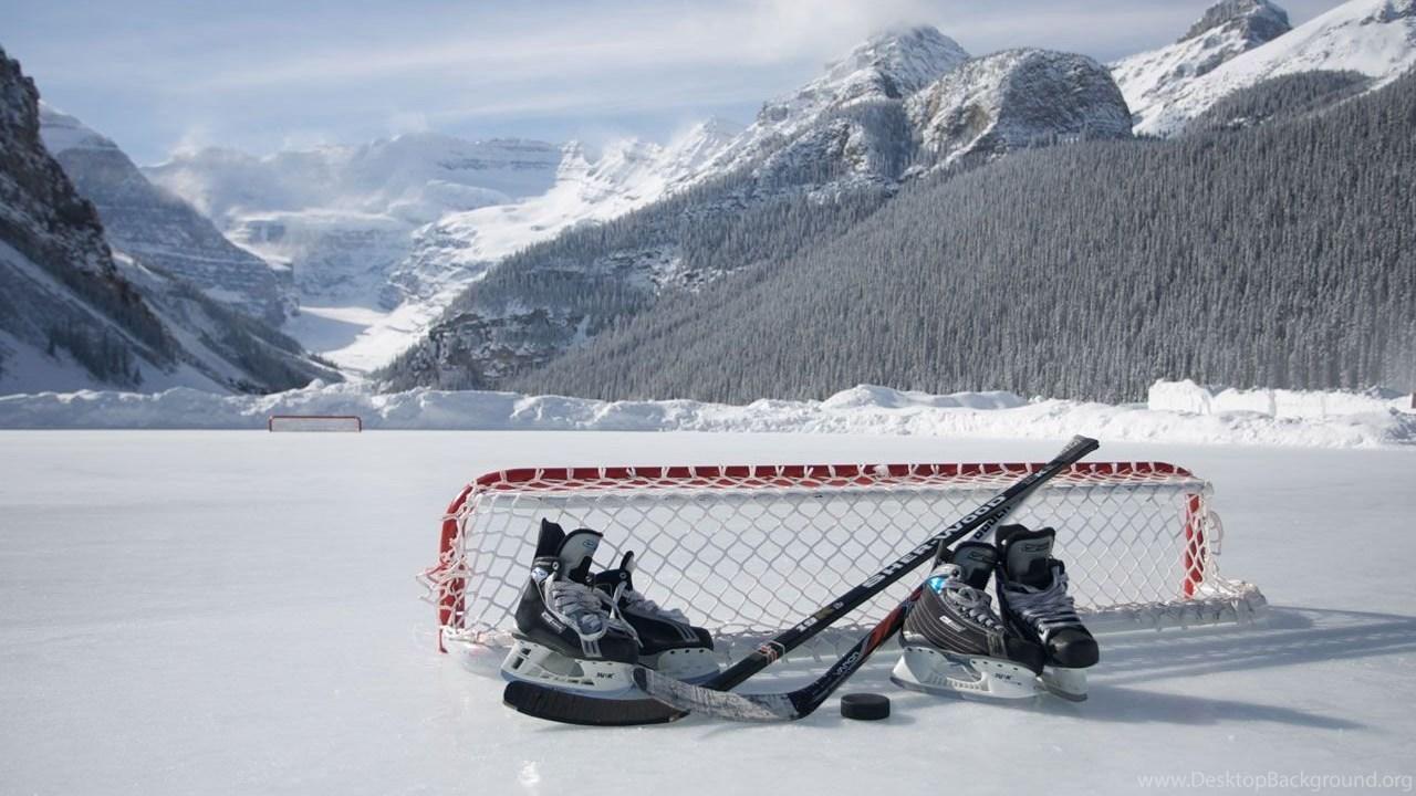 1280x720 Outdoor Ice Hockey Rink Background Invitation Templates Desktop Background