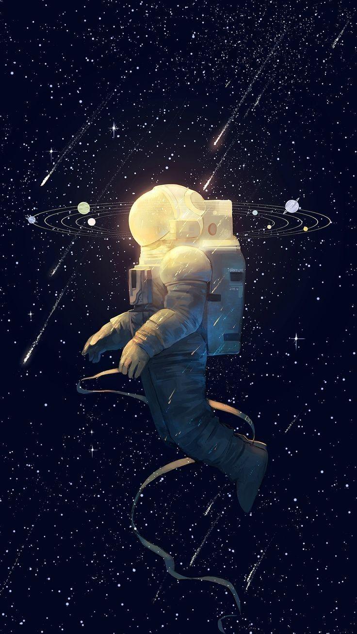 Download A Trippy Astronaut Exploring the Unknown Wallpaper  Wallpaperscom