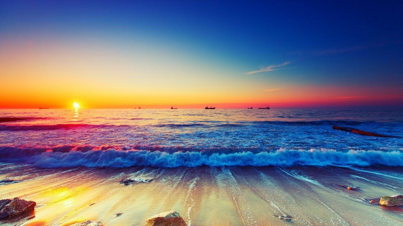1366x768 Beach Colors Wallpaper