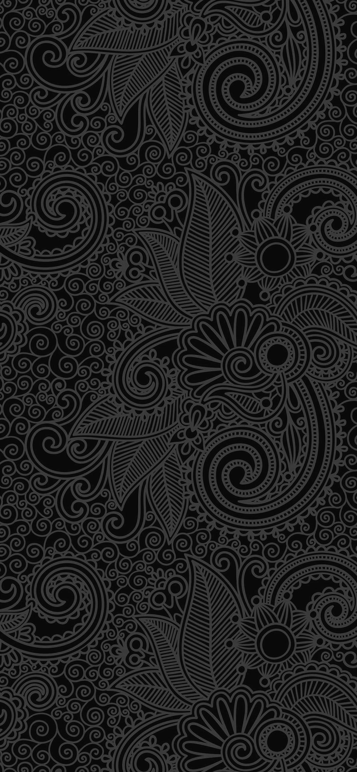 1242x2688 Design flower line dark pattern iPhone X Wallpaper Free Download