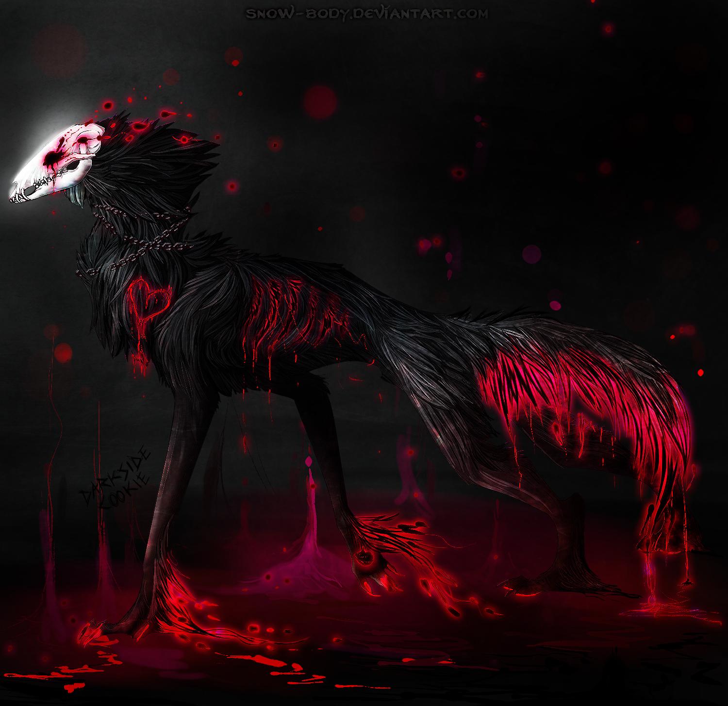 1500x1455 Collab: Skull Wolf By Darkside Cookie