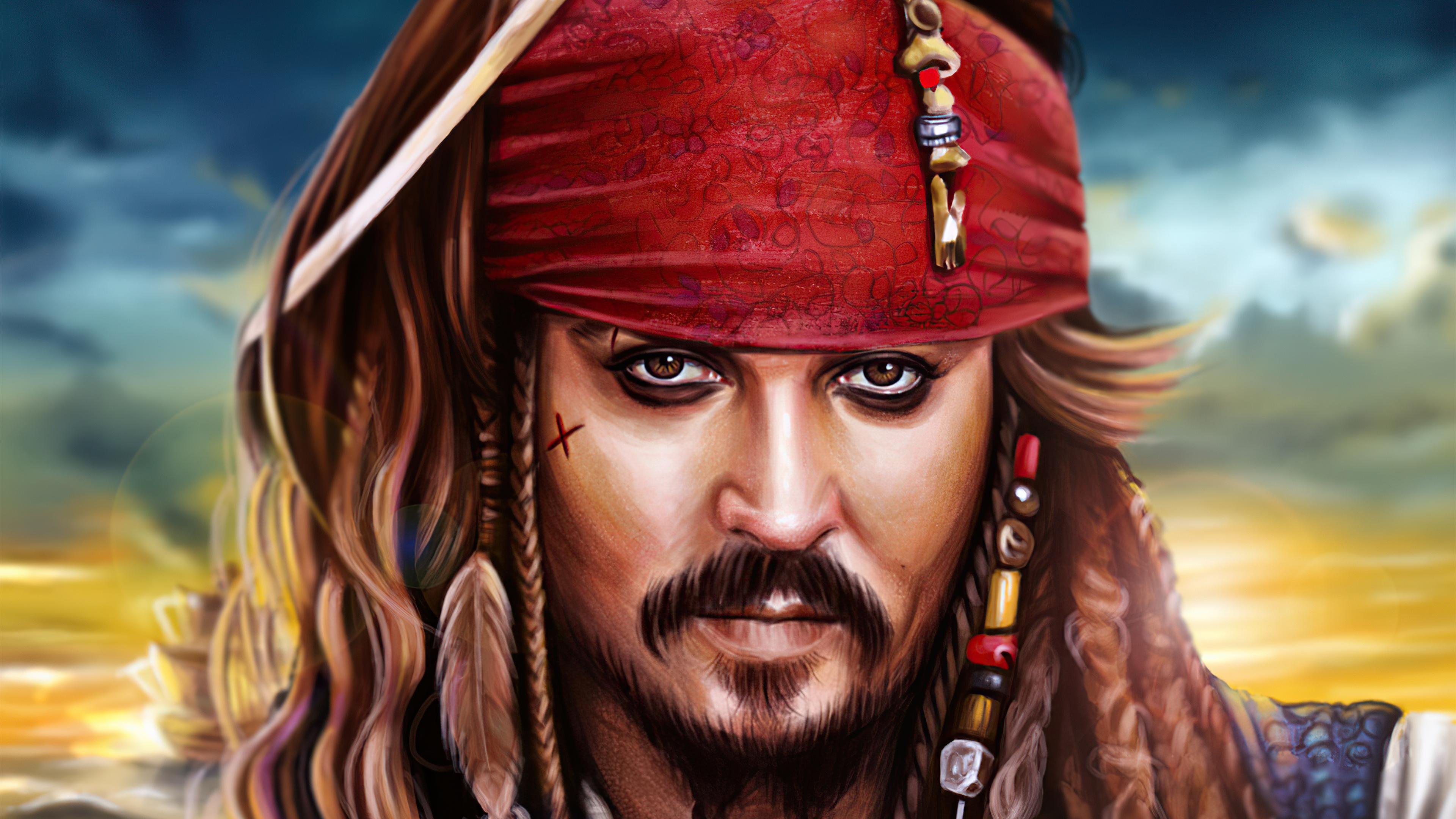 3840x2160 Jack Sparrow Colorful Digital 2D Art 4k, HD Movies, 4k Wallpaper, Image, Background, Photo and Picture