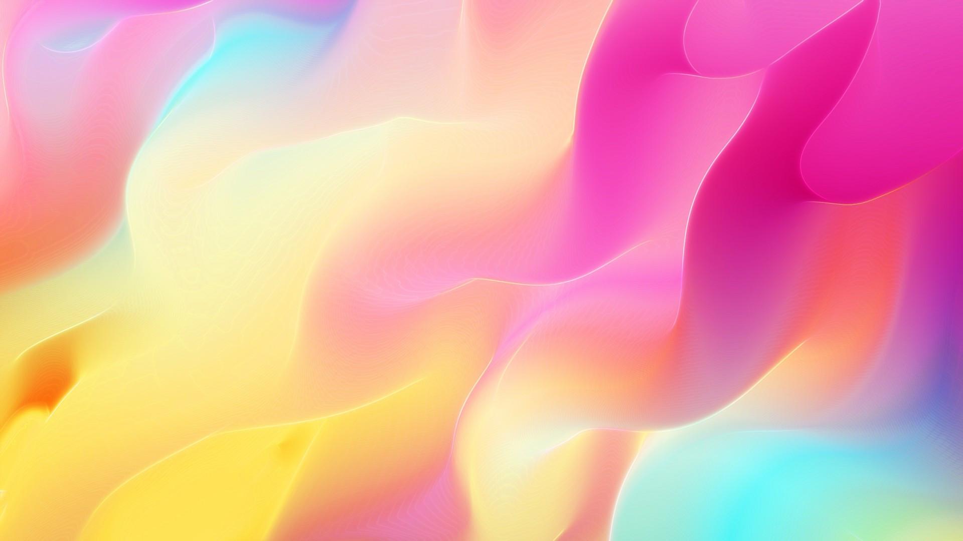 1920x1080 Download 1920x1080 Rainbow Gradient, Smooth Transition, Waves Wallpaper for Widescreen