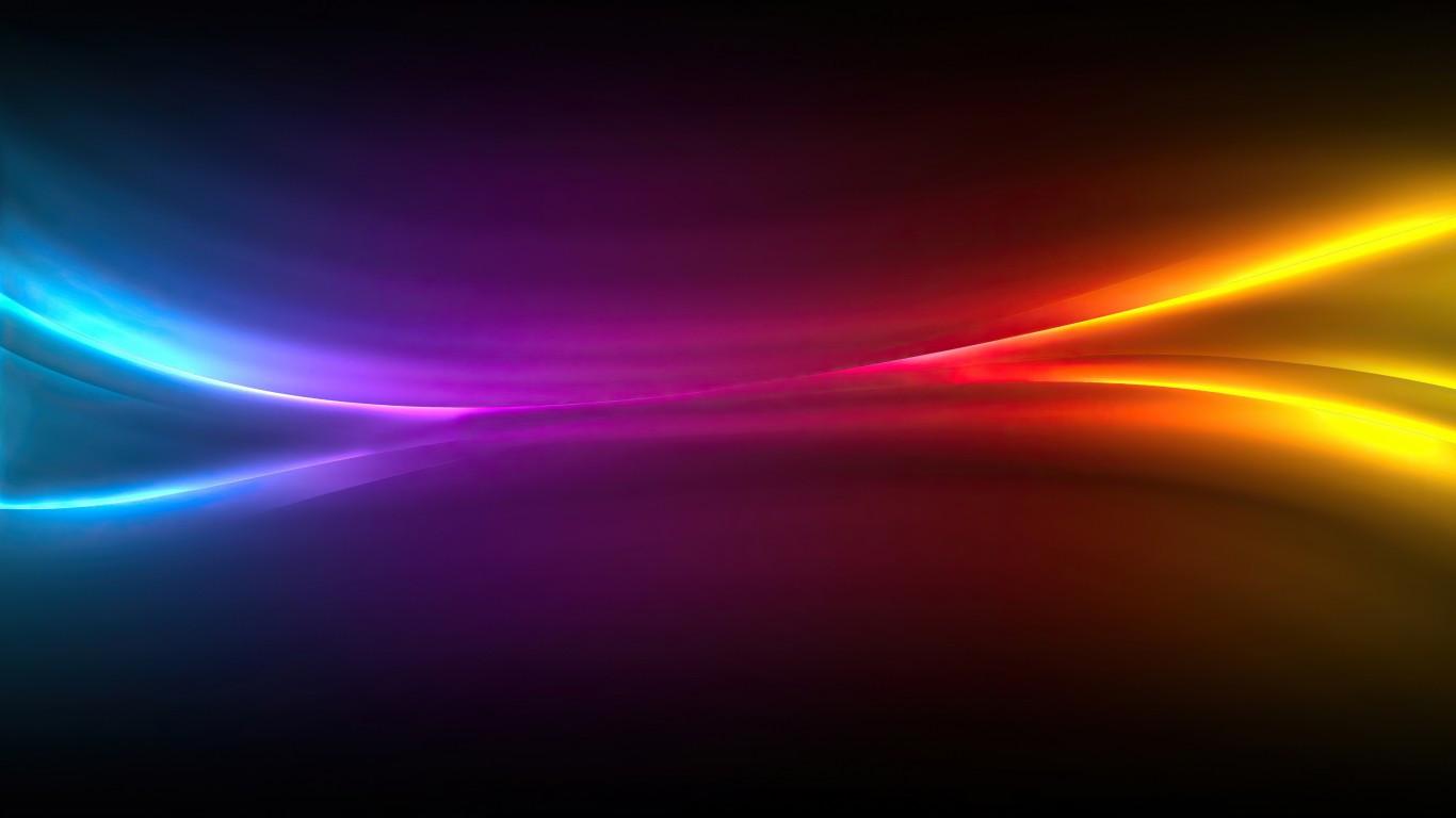 1366x768 Download 1366x768 Neon Color Gradient, Smooth Transition Wallpaper for Laptop, Notebook