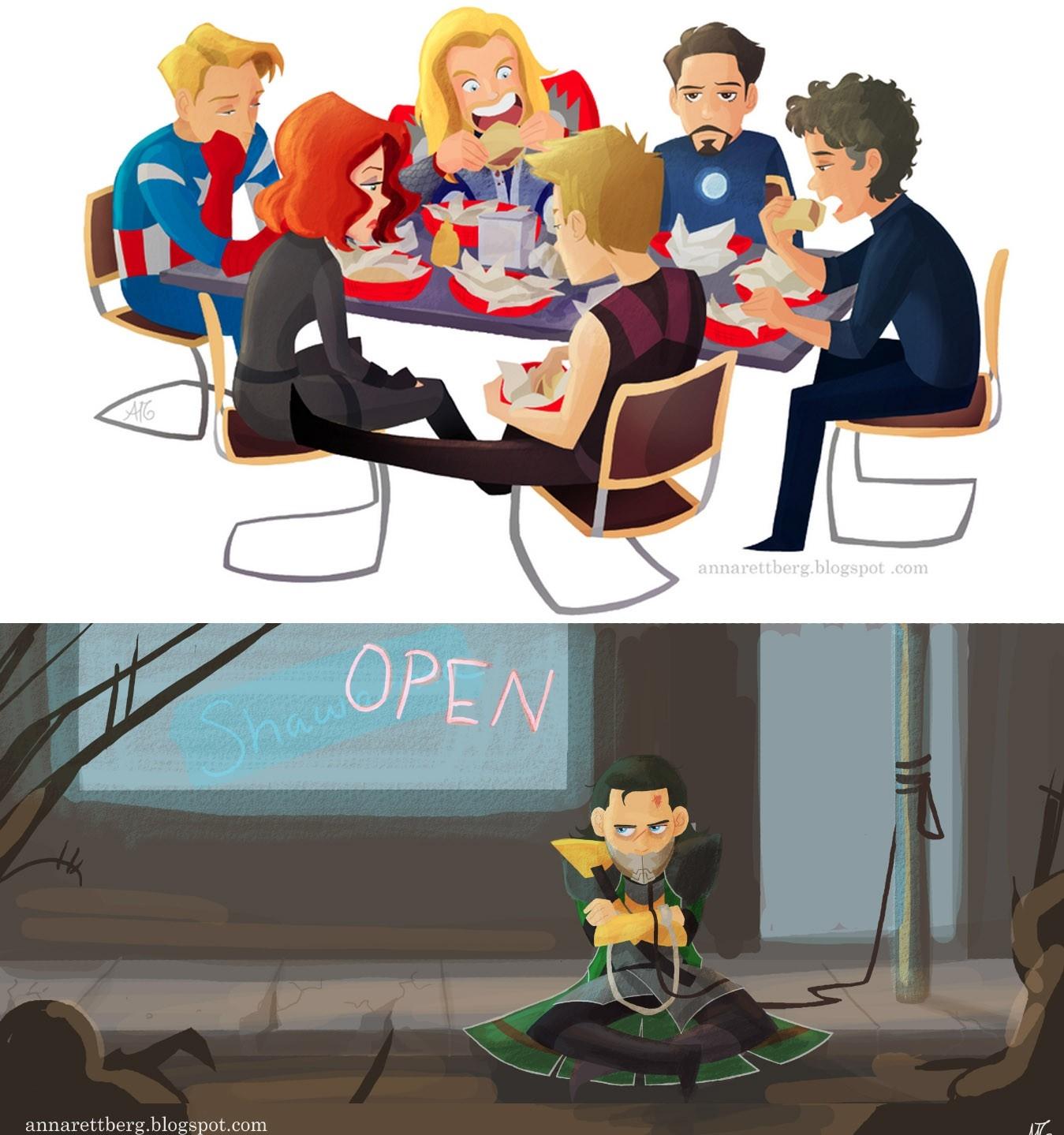 1349x1439 thor humor tony stark artwork natasha romanoff loki bruce banner steve rogers clint barton fan art t