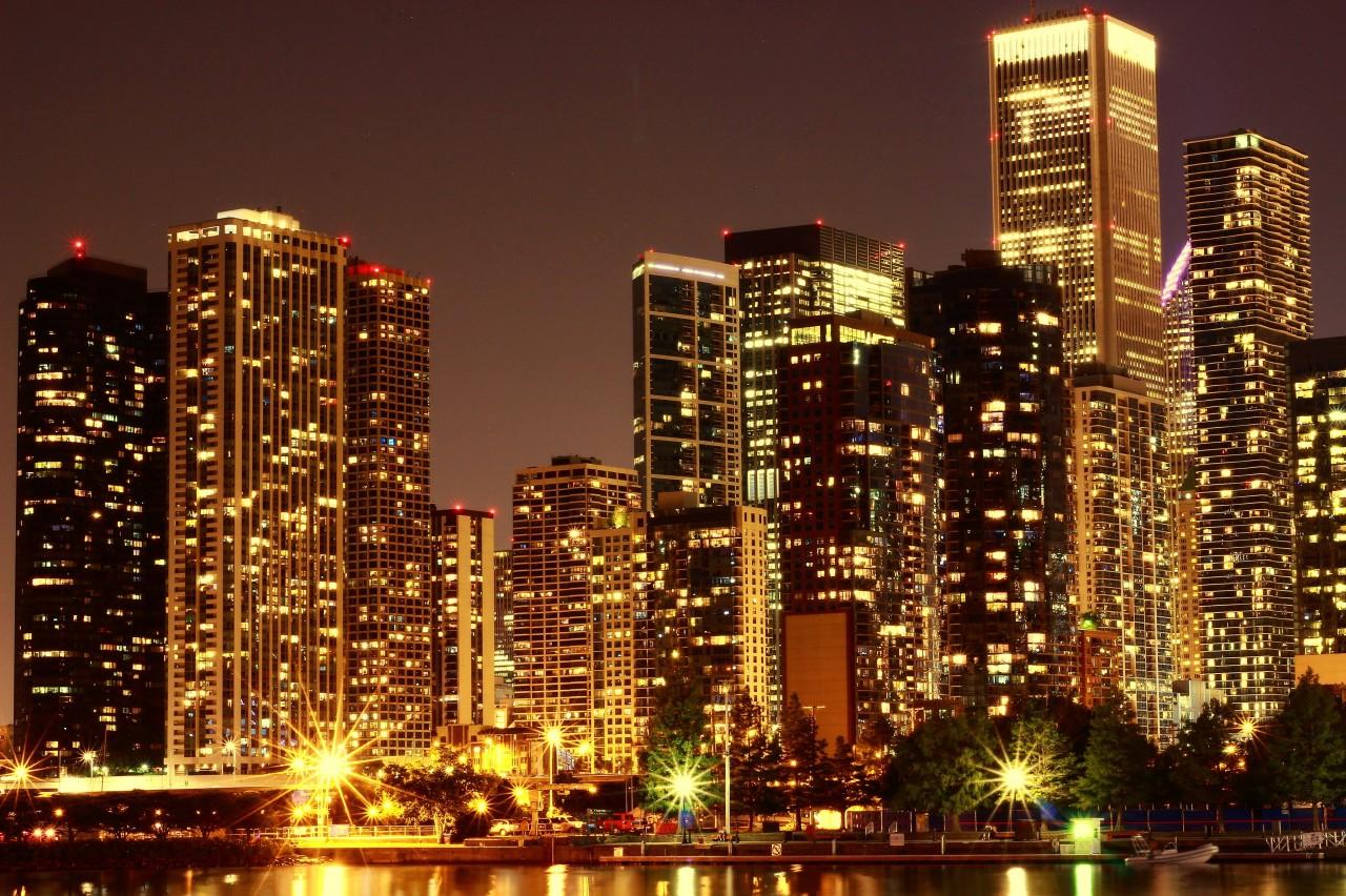 1280x852 usa skyscrapers night building 3D Models. Free