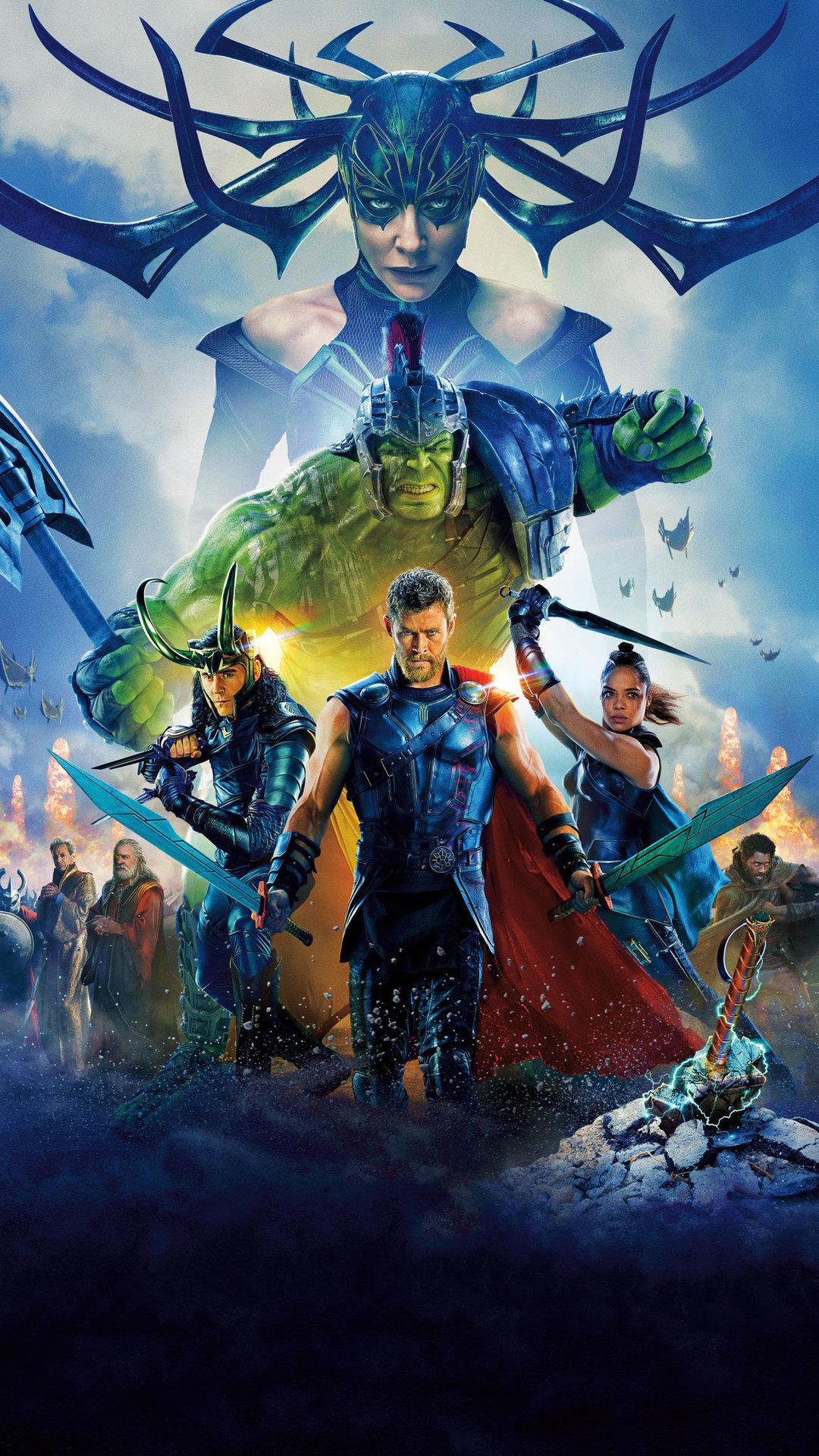 1080x1920 1080x1920 thor ragnarok, movies, 2017 movies, thor, hd, thor, hulk, valkyrie, loki, hela for iPhone 8 wallpaper