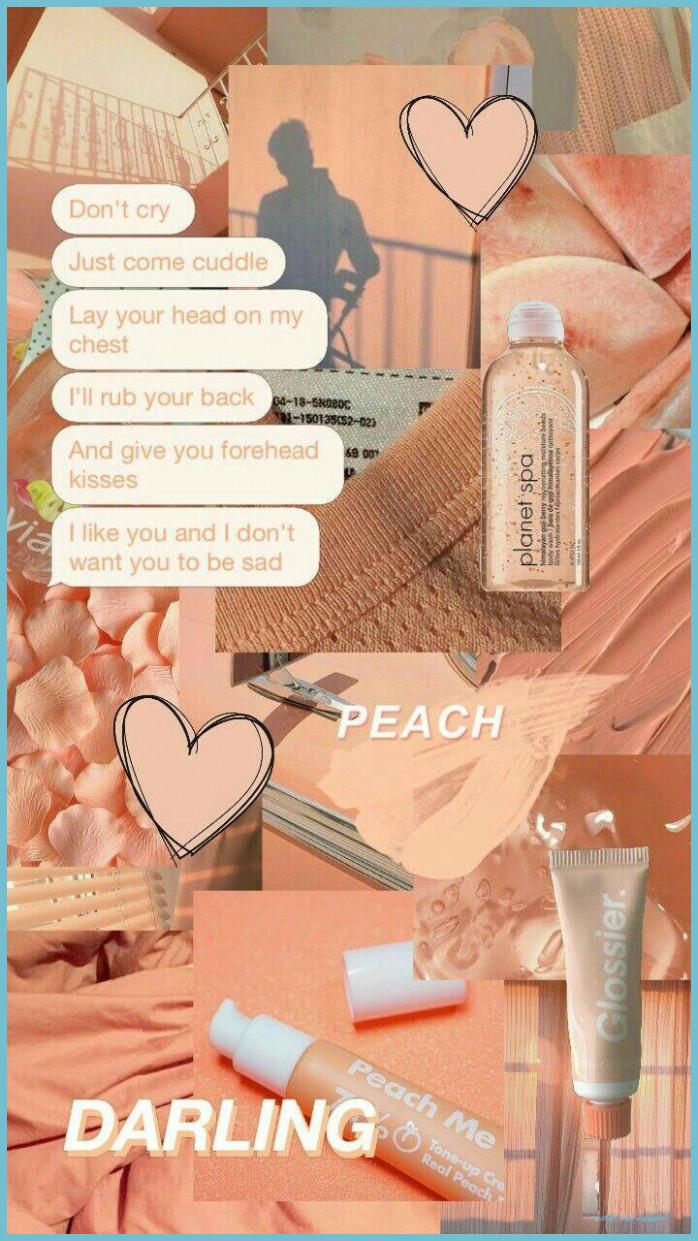 698x1241 Peach Aesthetic Collage • Wallpaper For You HD Wallpaper For Peach Wallpaper