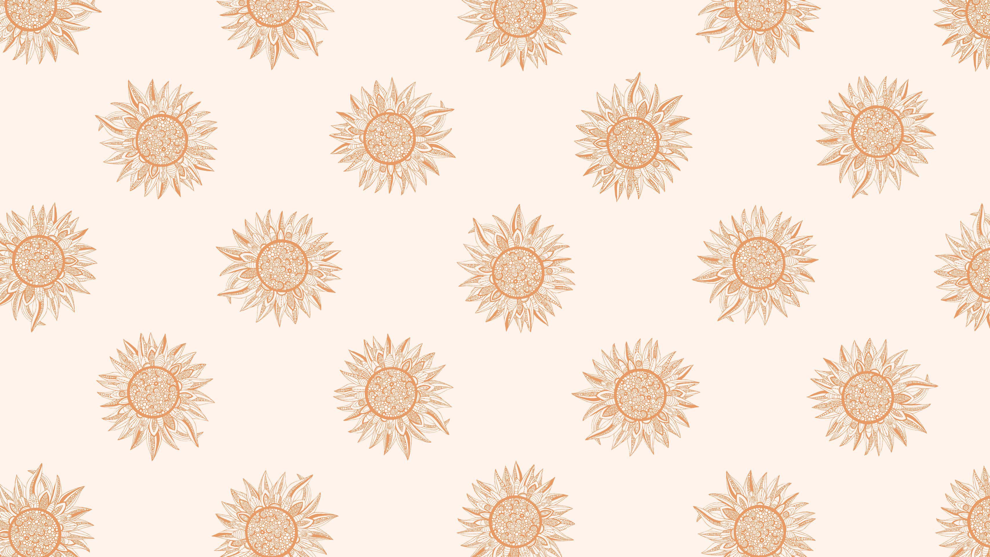 3418x1923 Plain peach Minimalistic Flowers Background [3418 x 1923]: wallpaper