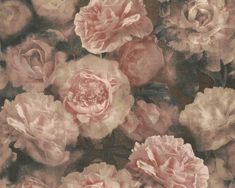 1000x800 A.S. Création Wallpaper «Flowers, Black, Pink, Red» 374022