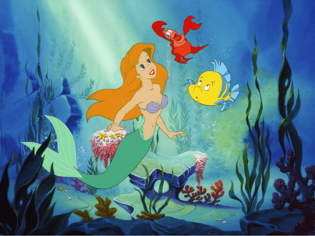 1024x768 The Little Mermaid Ariel Reddish Blonde Hair HD Wallpaper for Mac