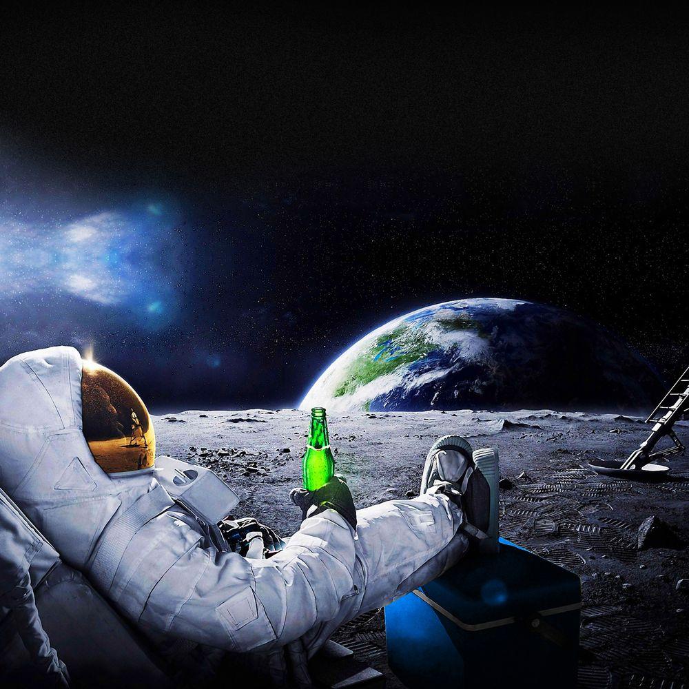 Carlsberg Beer On The Moon  Wallpaper  Space travel Space art Outer  space