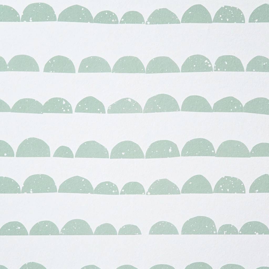 1024x1024 Ferm Living Half Moon Wallpaper mint green / white paper 10.05