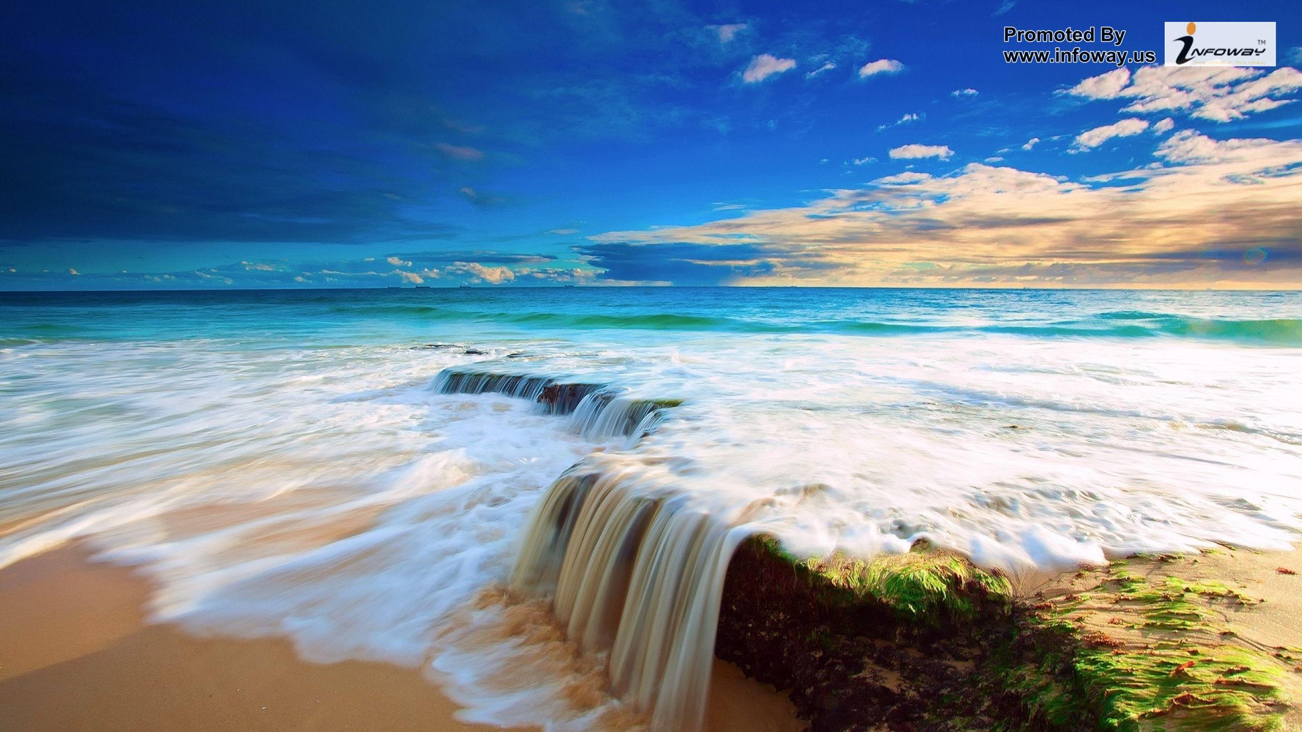 2560x1440 Free download water ocean clouds nature be High Resolution Wallpaper [2560x1440] for your Desktop, Mobile & Tablet. Explore Ocean Wallpaper High Resolution. Ocean Views Wallpaper, Beach Ocean Wallpaper, Ocean