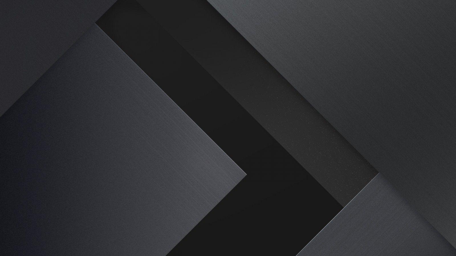 1600x900 Hình nền Material design, Hình học, Cổ phần, Tối, Đen, Độ phân giải cao